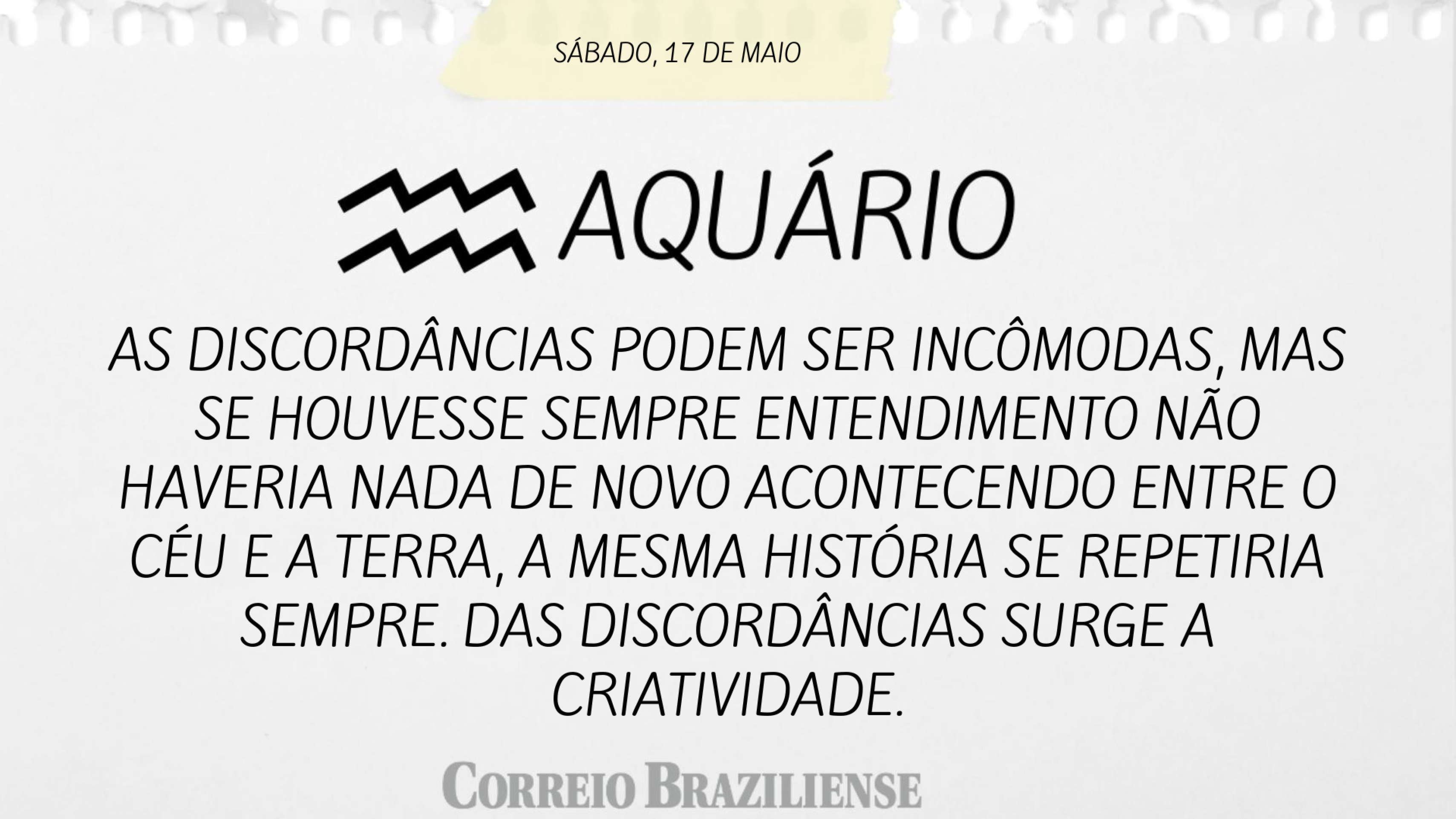 AQUÁRIO | 17 de maio