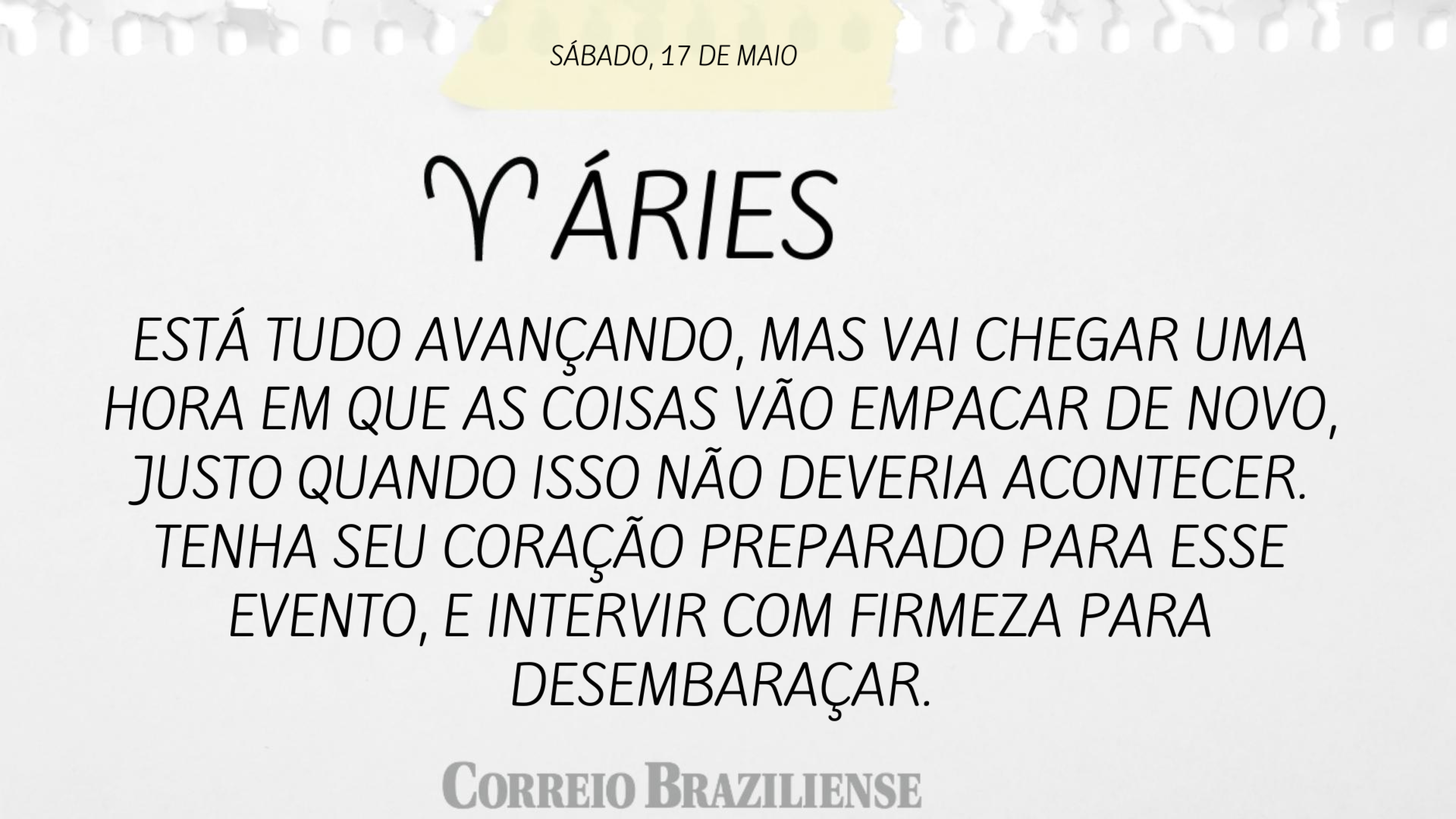 ÁRIES | 17 de maio