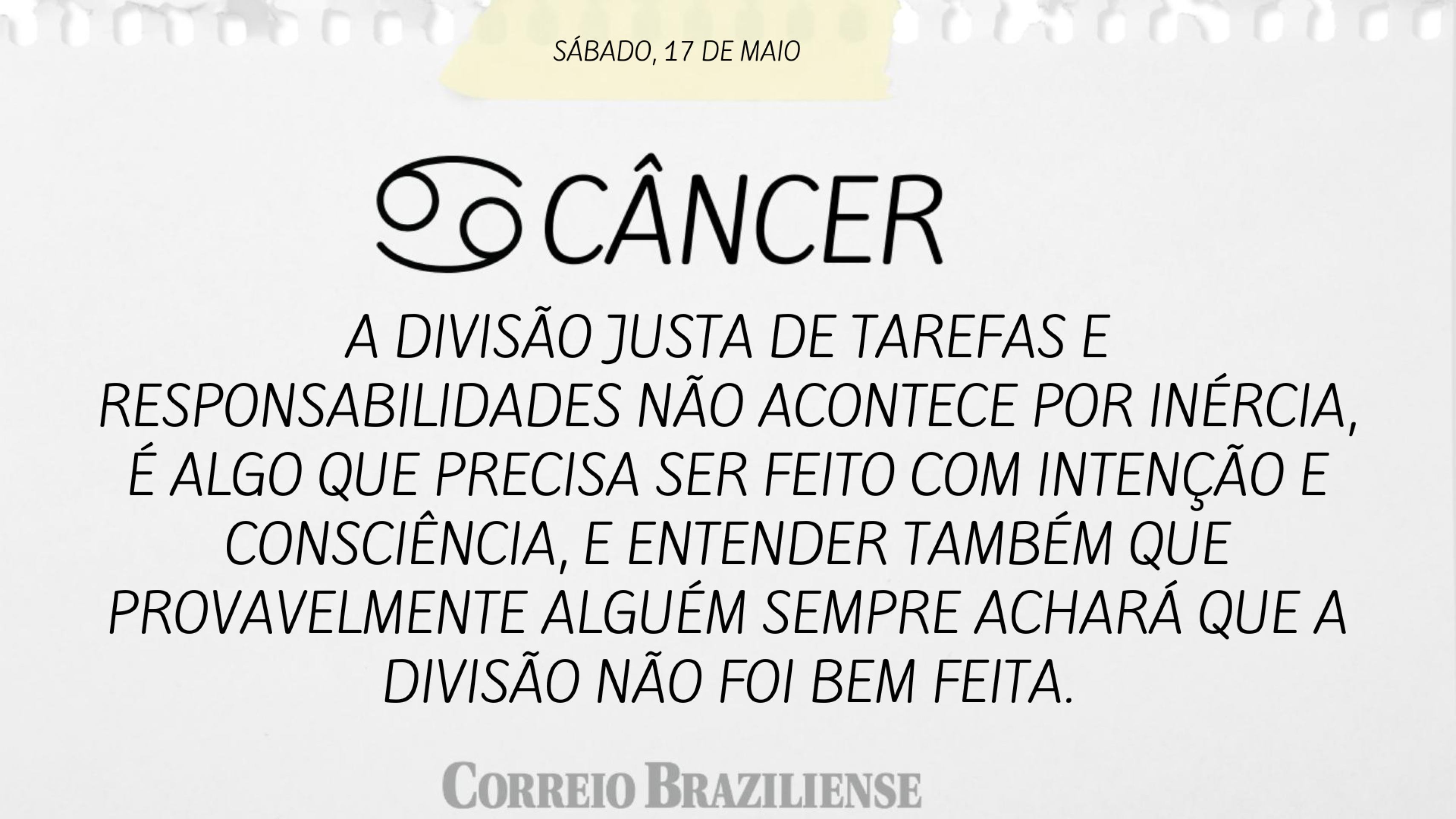 CÂNCER | 17 de maio