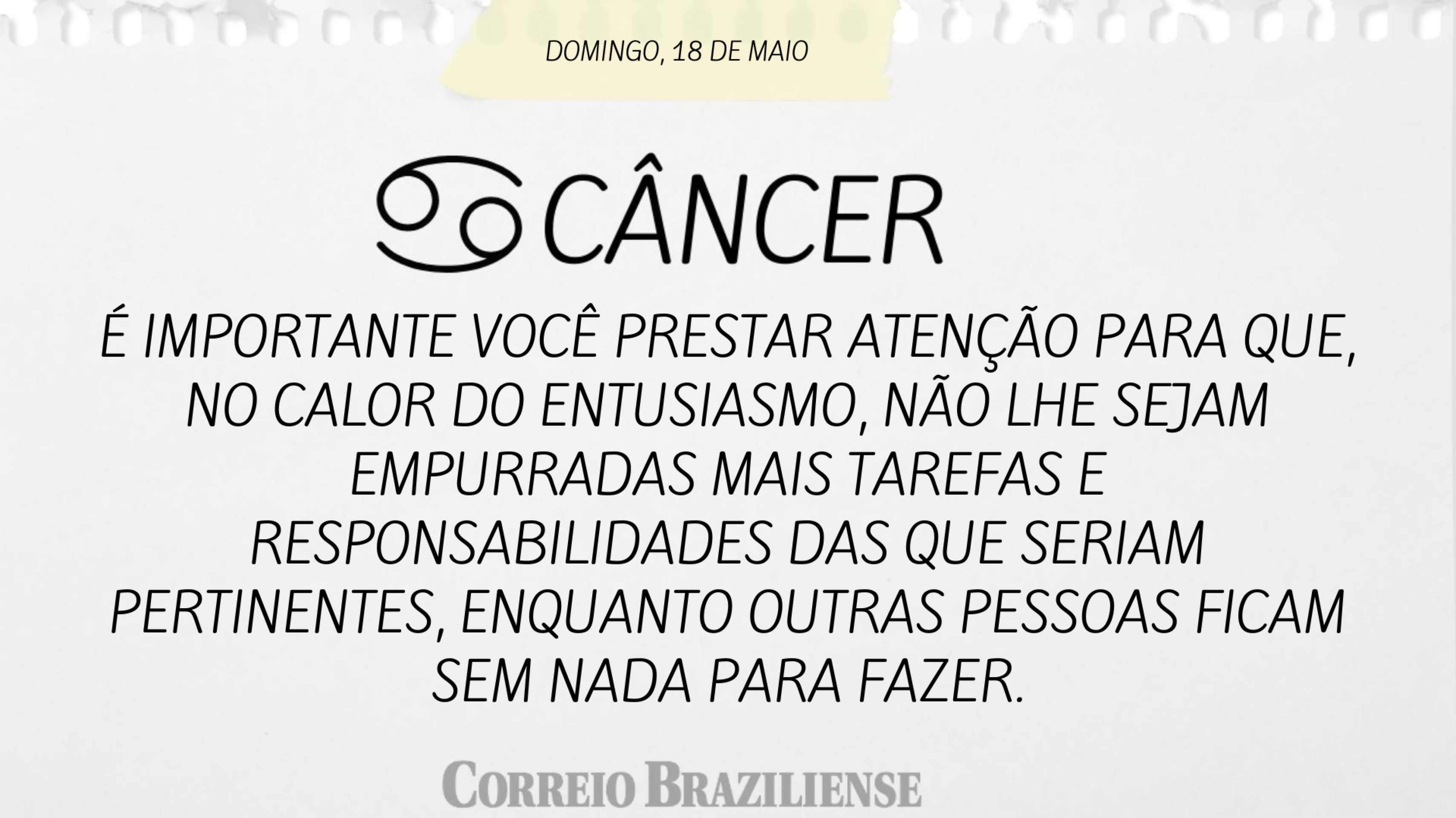 CÂNCER | 17 de maio