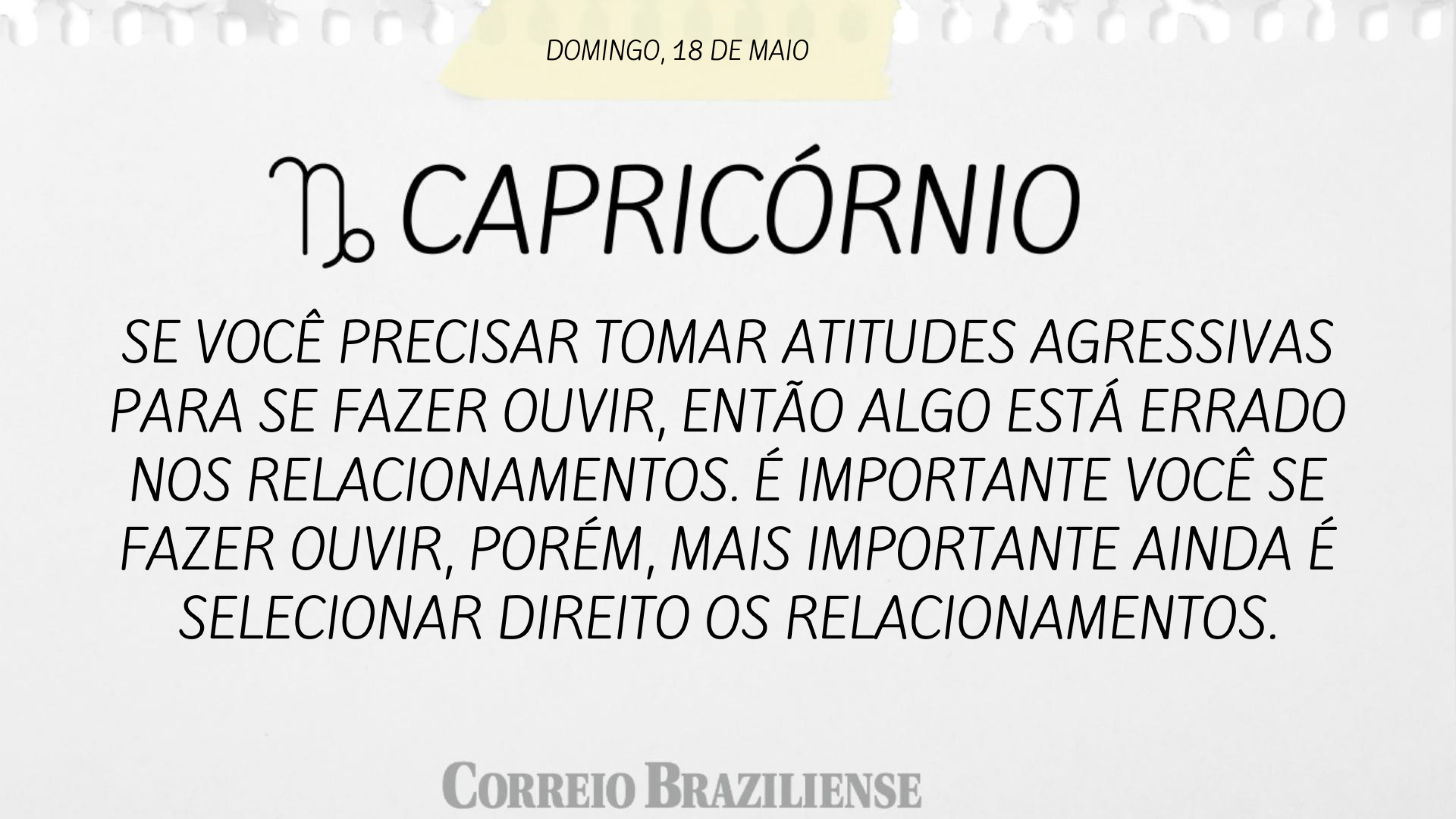CAPRICÓRNIO | 17 de maio