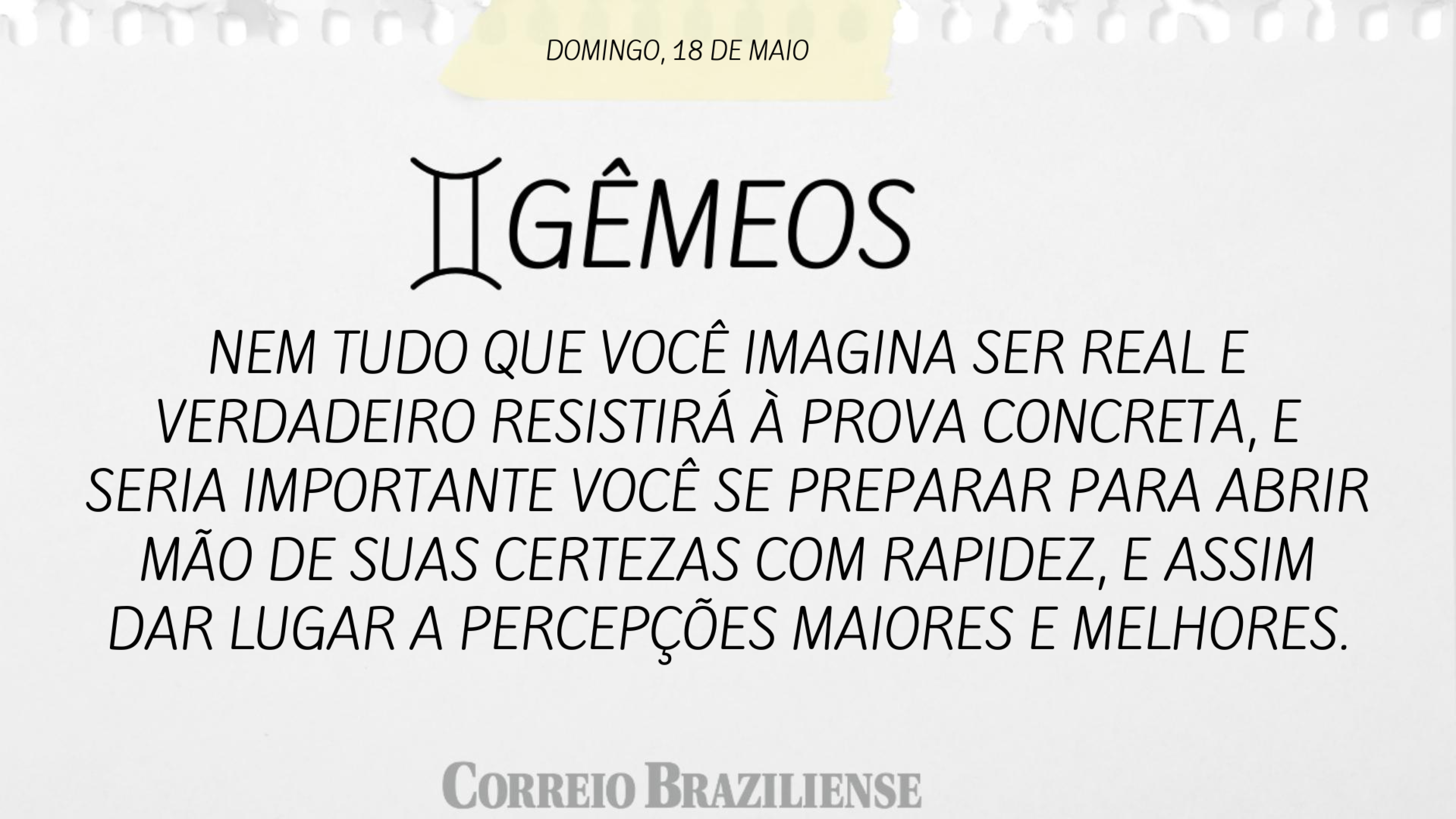 GÊMEOS | 17 de maio