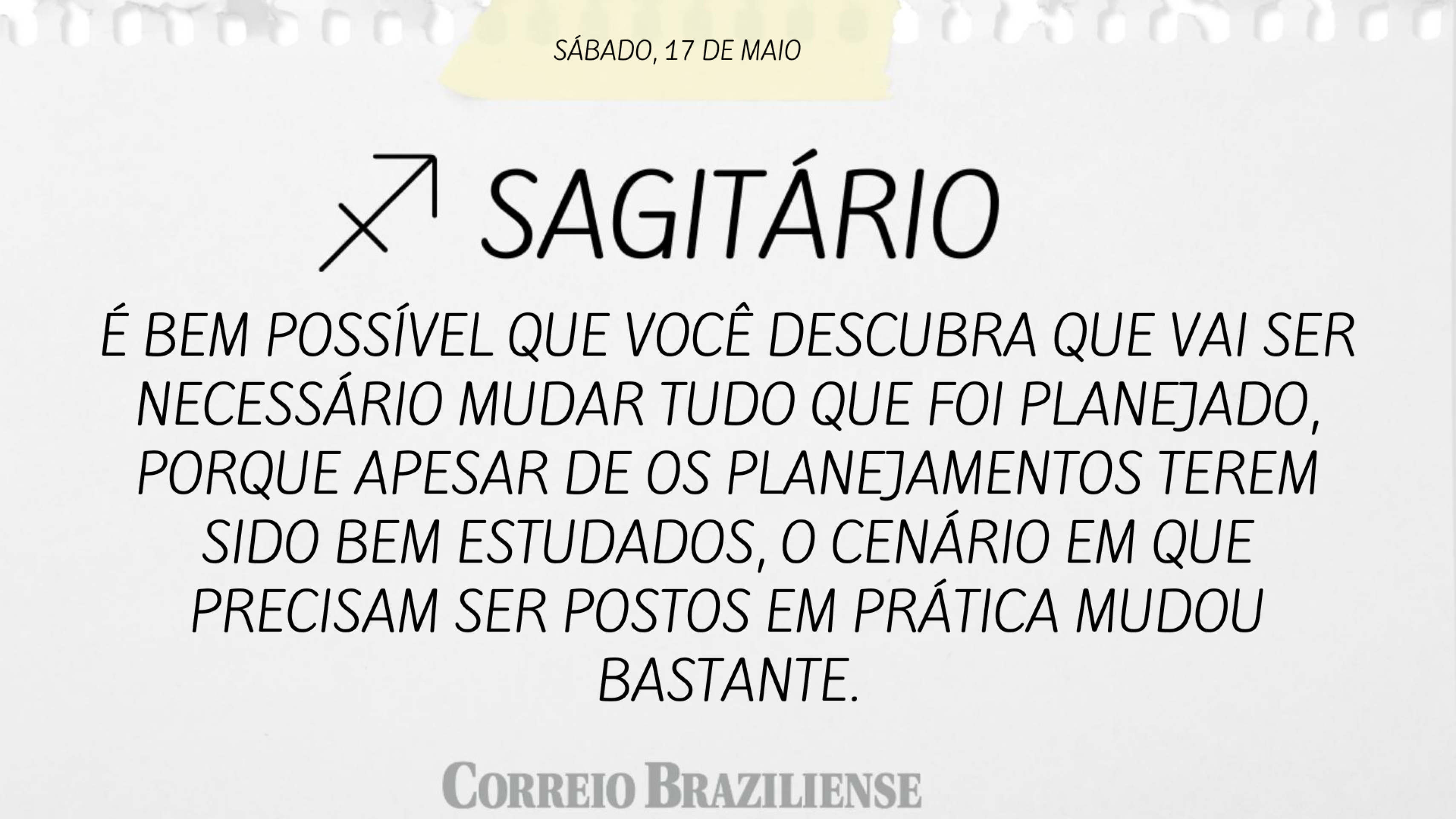 SAGITÁRIO | 17 de maio