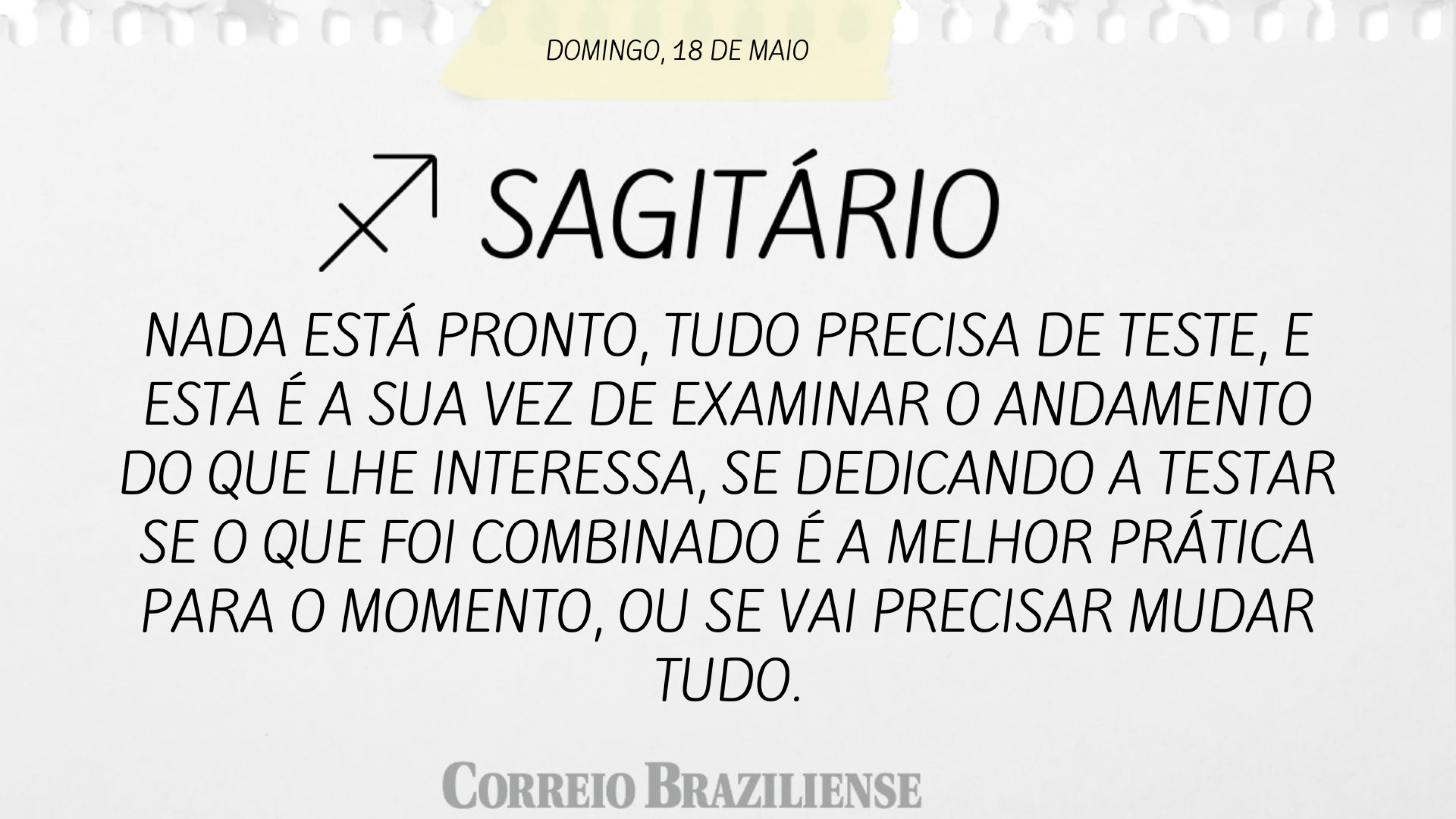 SAGITÁRIO | 17 de maio