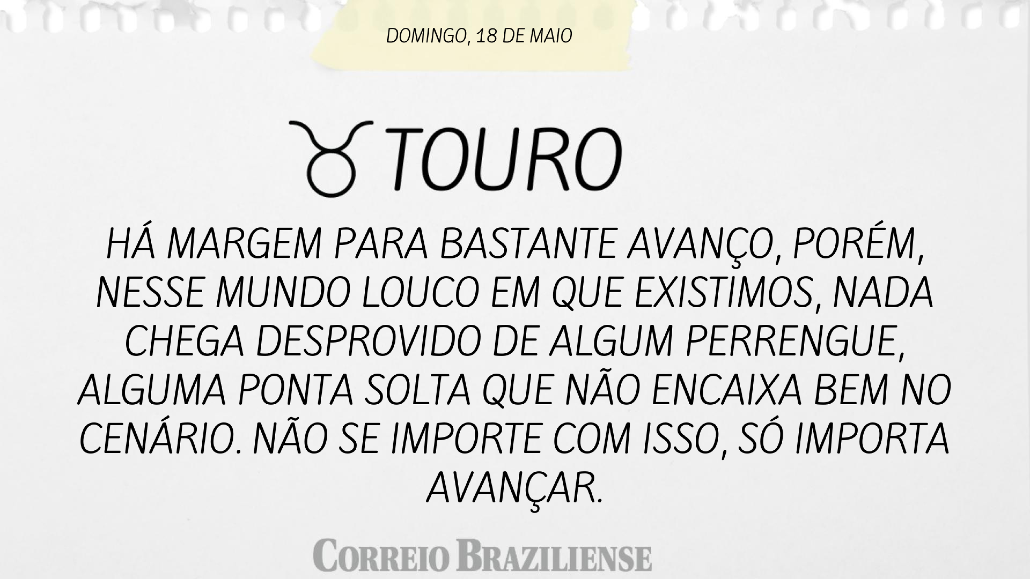 TOURO | 17 de maio