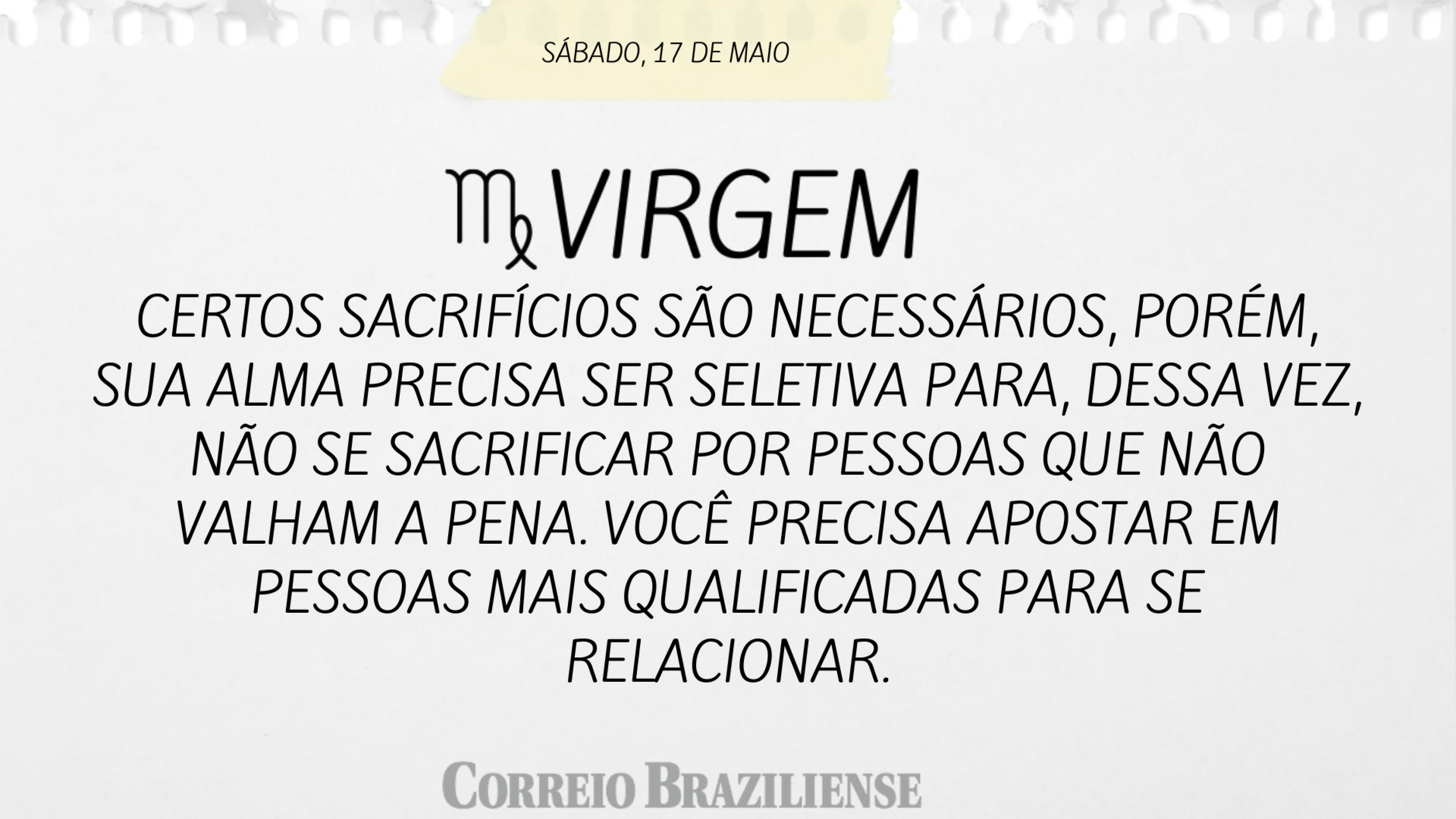 VIRGEM | 17 de maio
