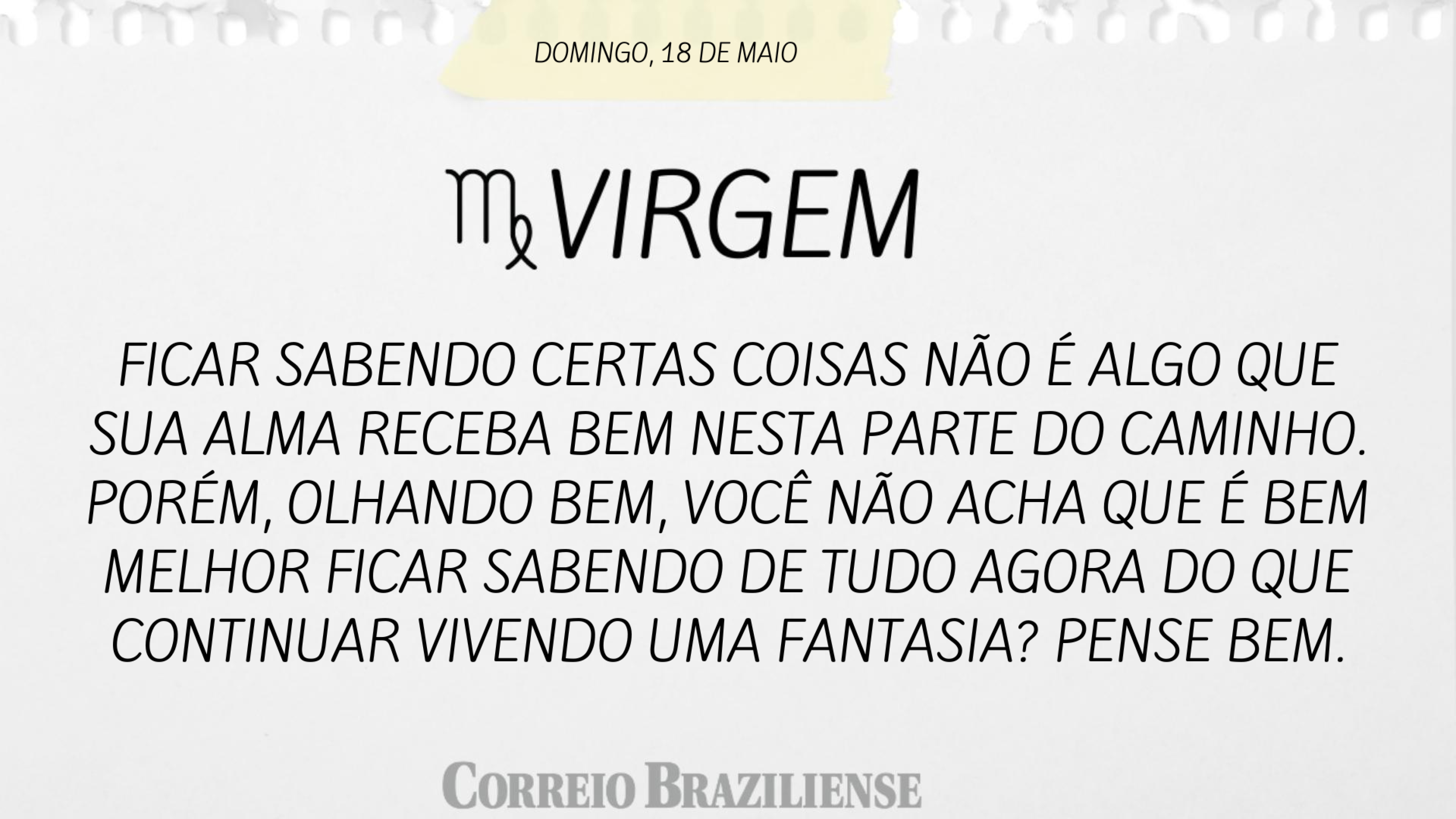 VIRGEM | 17 de maio