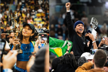 Tricampeã Rayssa Leal e o brasiliense Felipe Gustavo são dois dos skatistas confirmados no SLS Brasília  -  (crédito: Dan Pellicciari/ SLS)