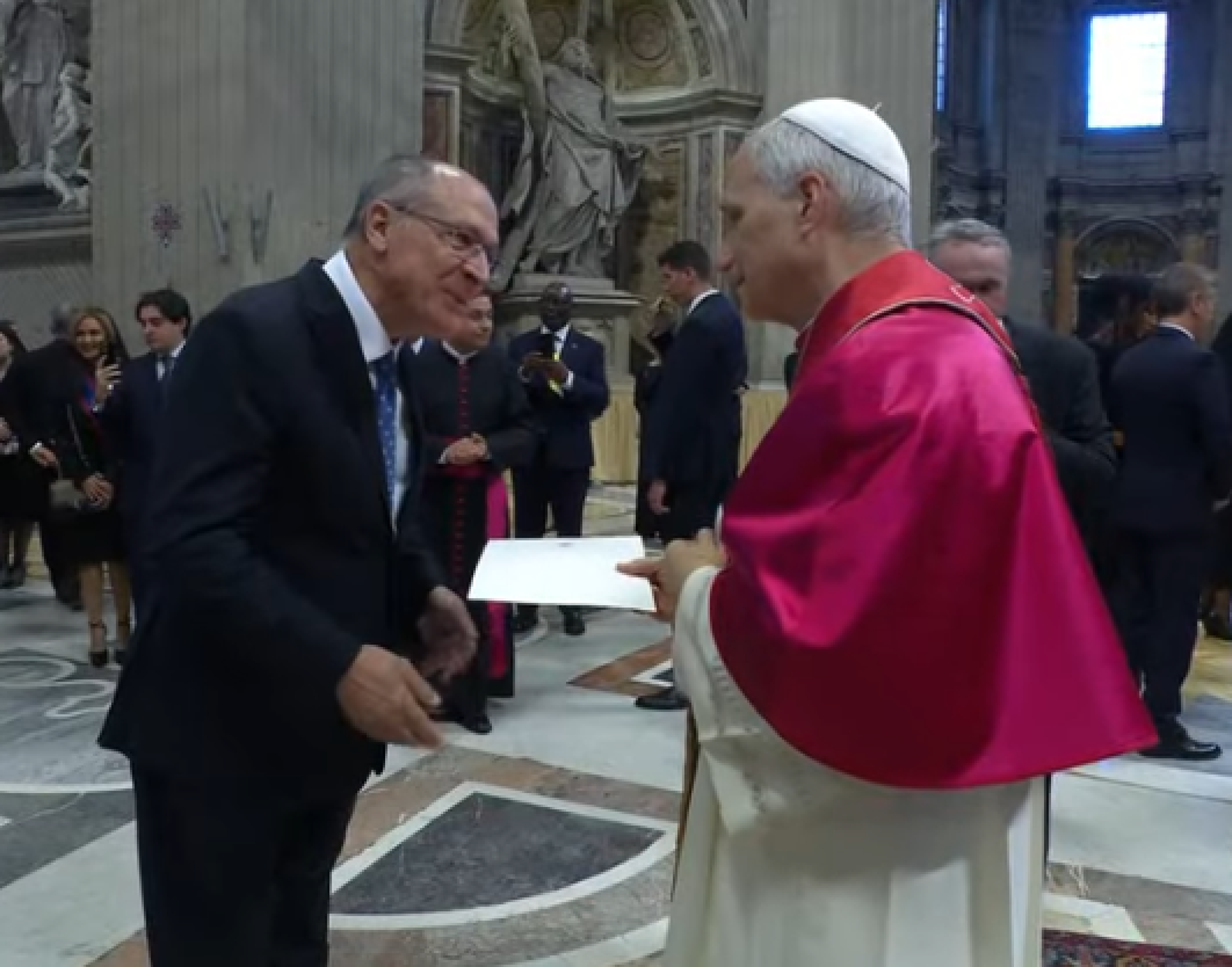 O papa Leão XIV recebeu o vice-presidente do Brasil Geraldo Alckmin 