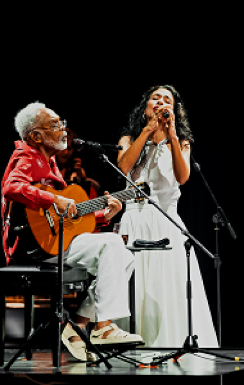 Gilberto Gil e Marisa Monte durante show no Rio de Janeiro -  (crédito: Divulgação)
