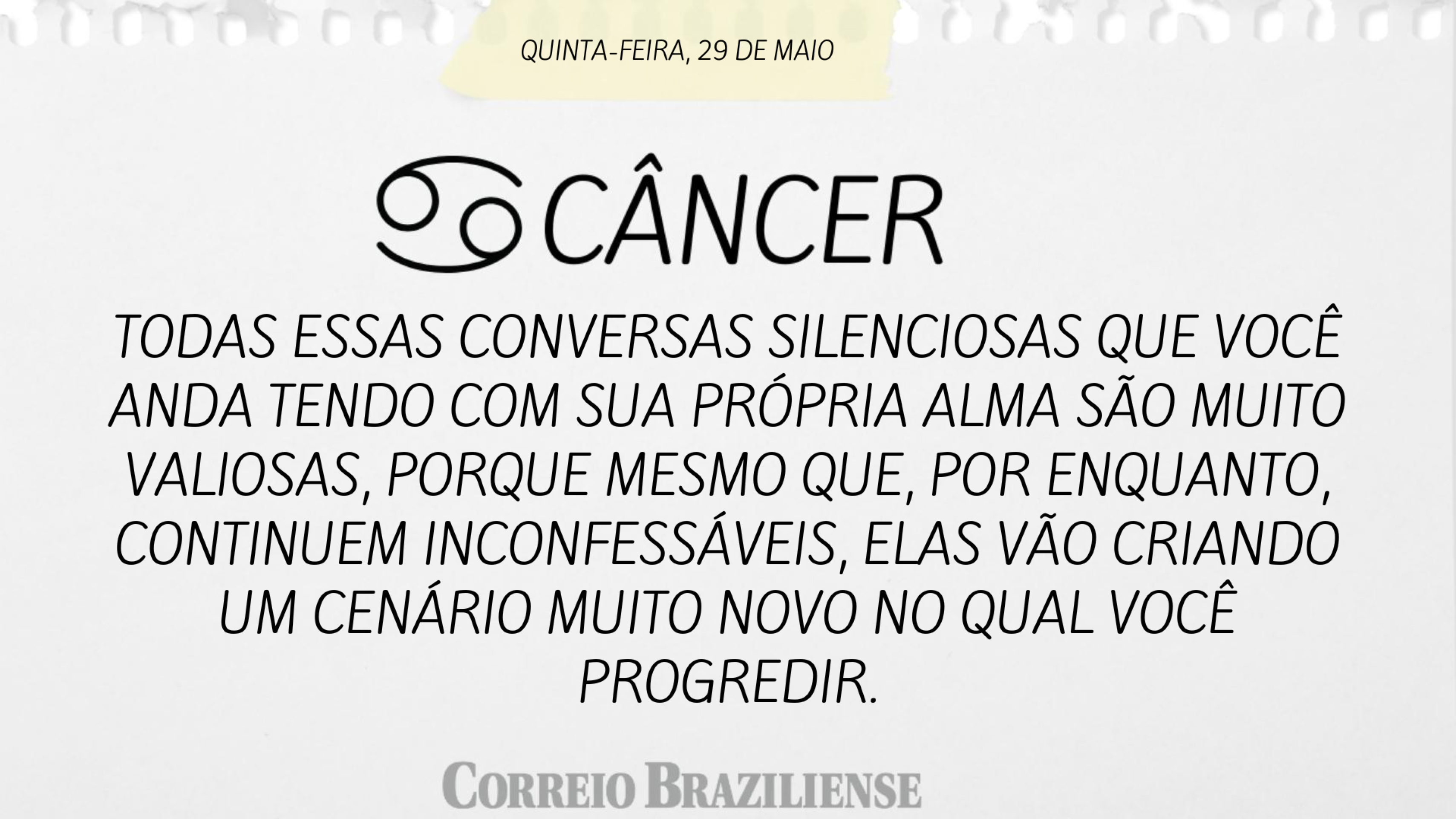 Horóscopo desta quinta-feira