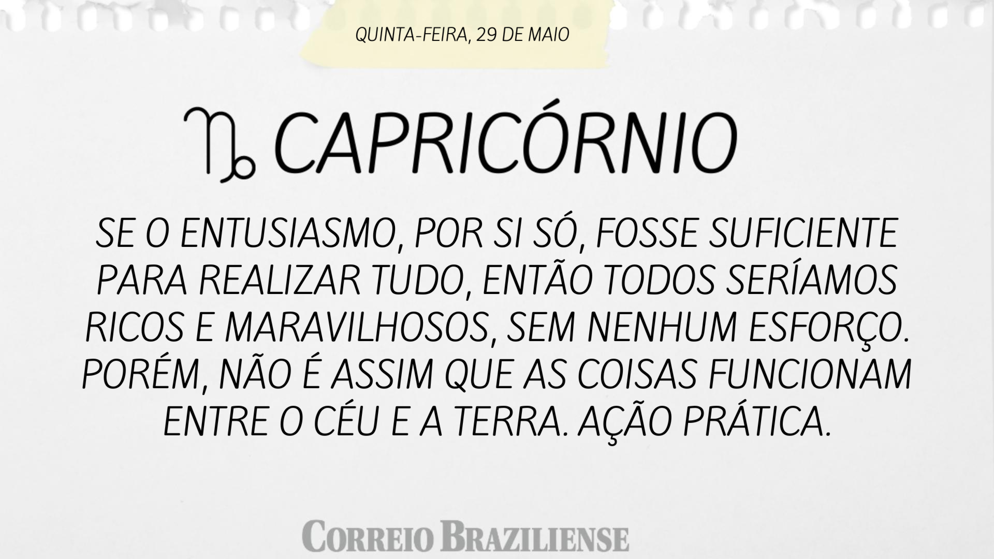 Horóscopo desta quinta-feira