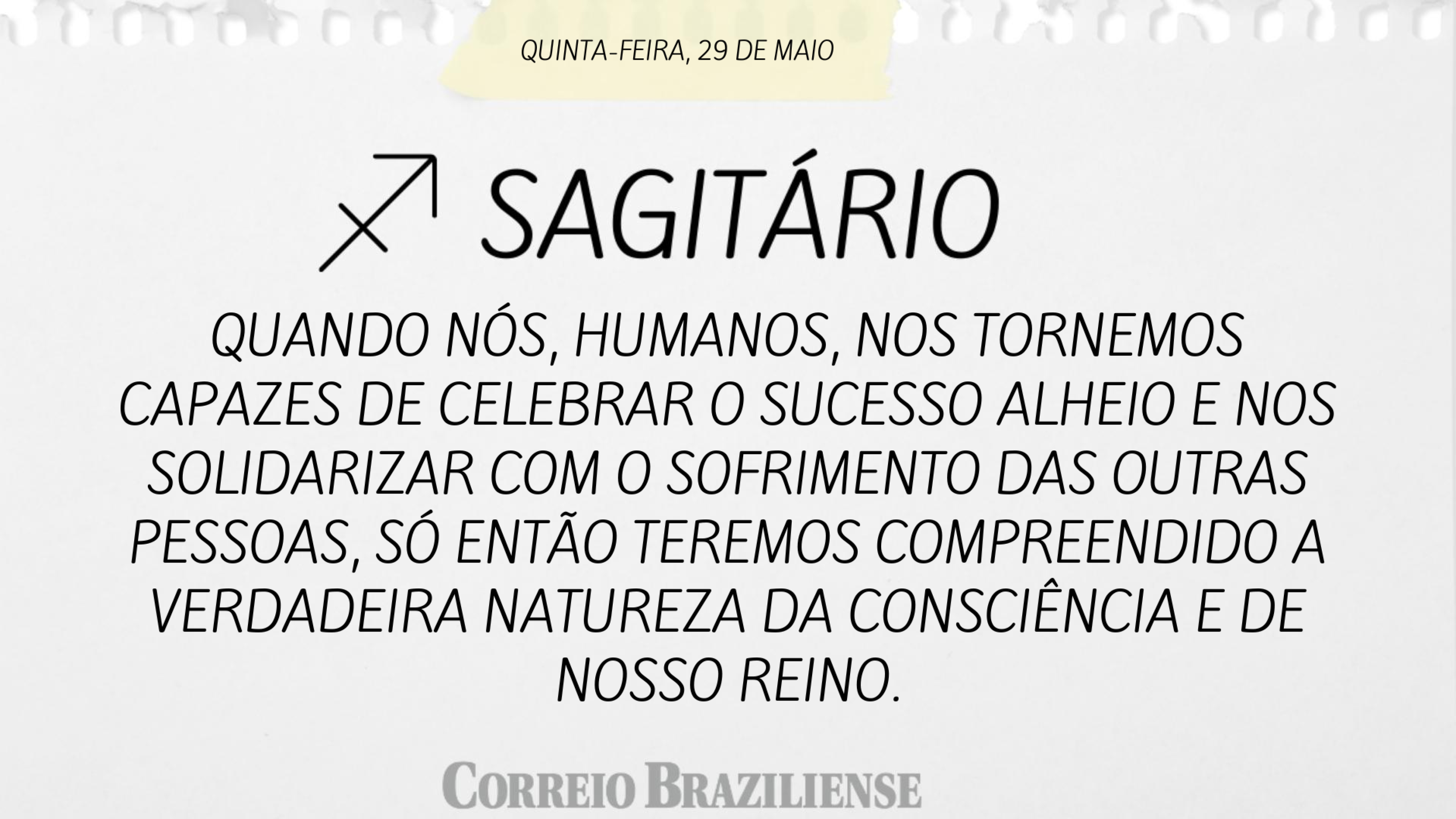 Horóscopo desta quinta-feira