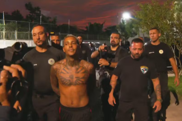 MC Poze do Rodo é preso por apologia e ligação com tráfico no Rio -  (crédito: TV Globo)
