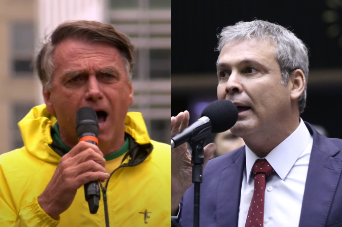 Para o deputado (dir.), a prisão de Bolsonaro (esq.) é importante para evitar que o ex-presidente atrapalhe as investigações sobre a tentativa de golpe -  (crédito: Reprodução/YouTube e Kayo Magalhães/Câmara)
