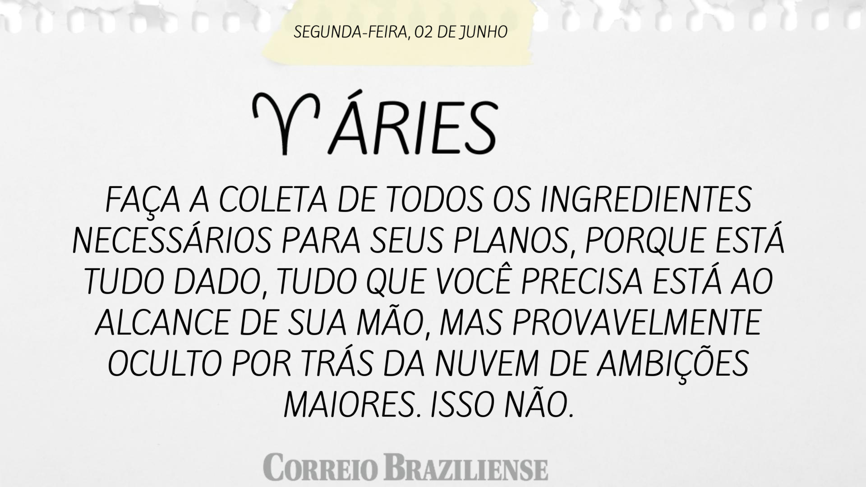 Hor&oacute;scopo desta segunda