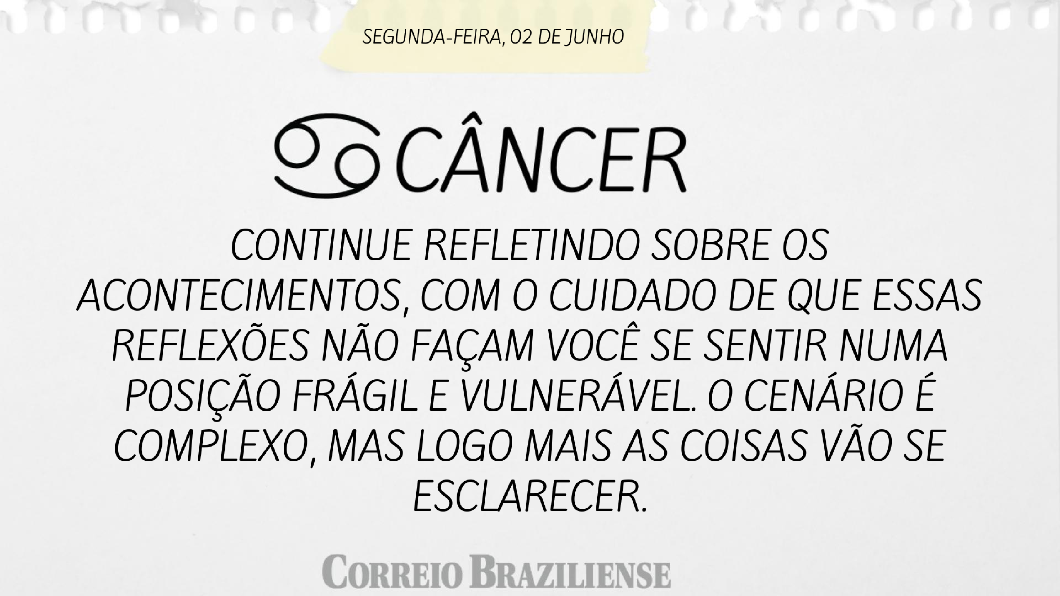 Hor&oacute;scopo desta segunda