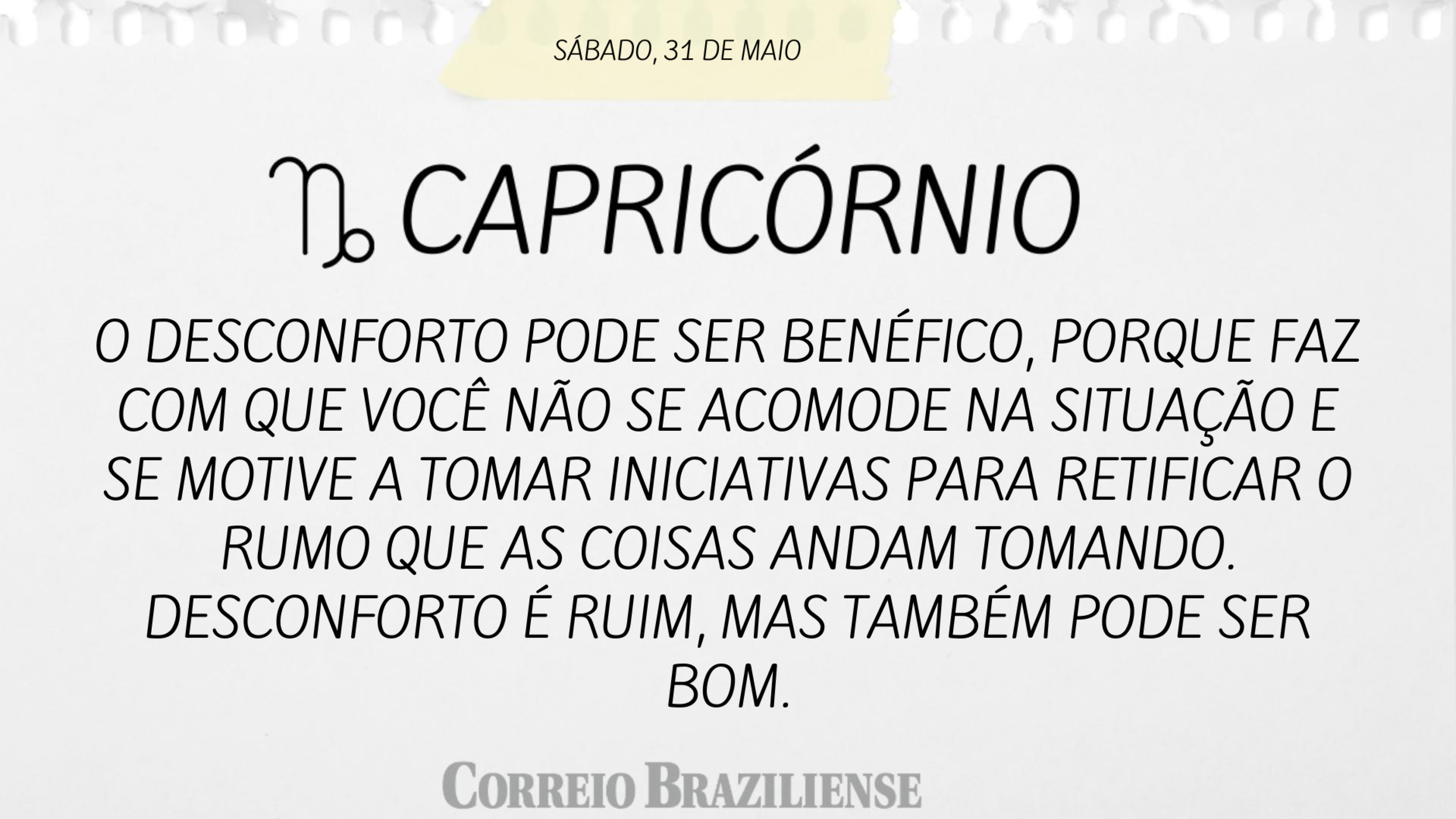 Horóscopo deste sábado