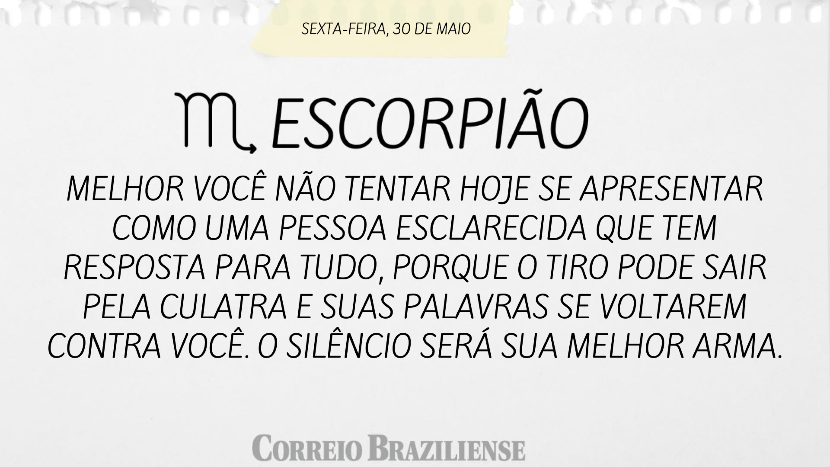 Horóscopo desta sexta-feira