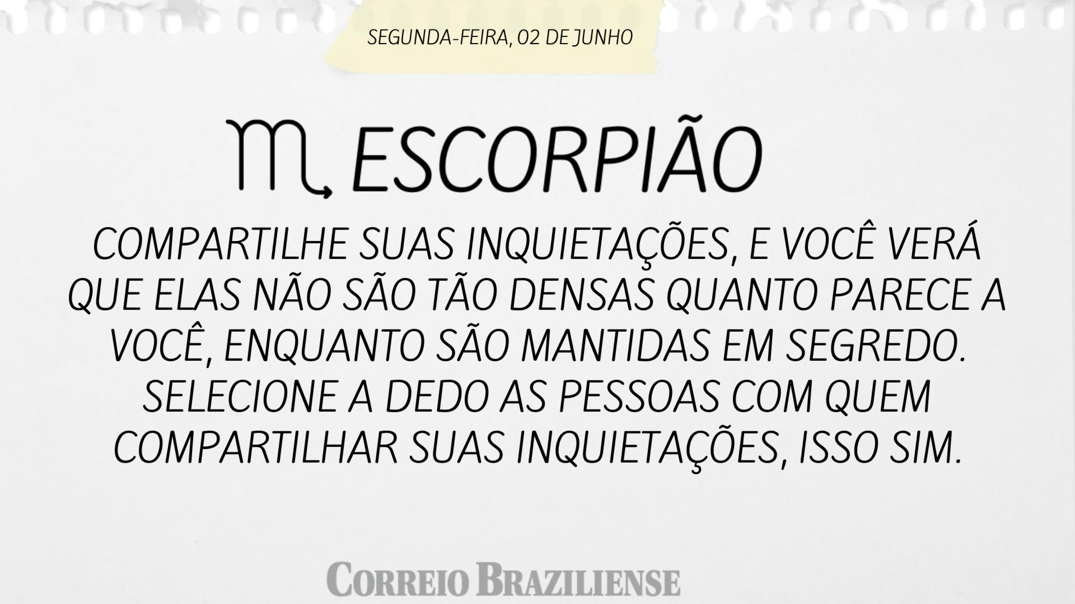 Hor&oacute;scopo desta segunda