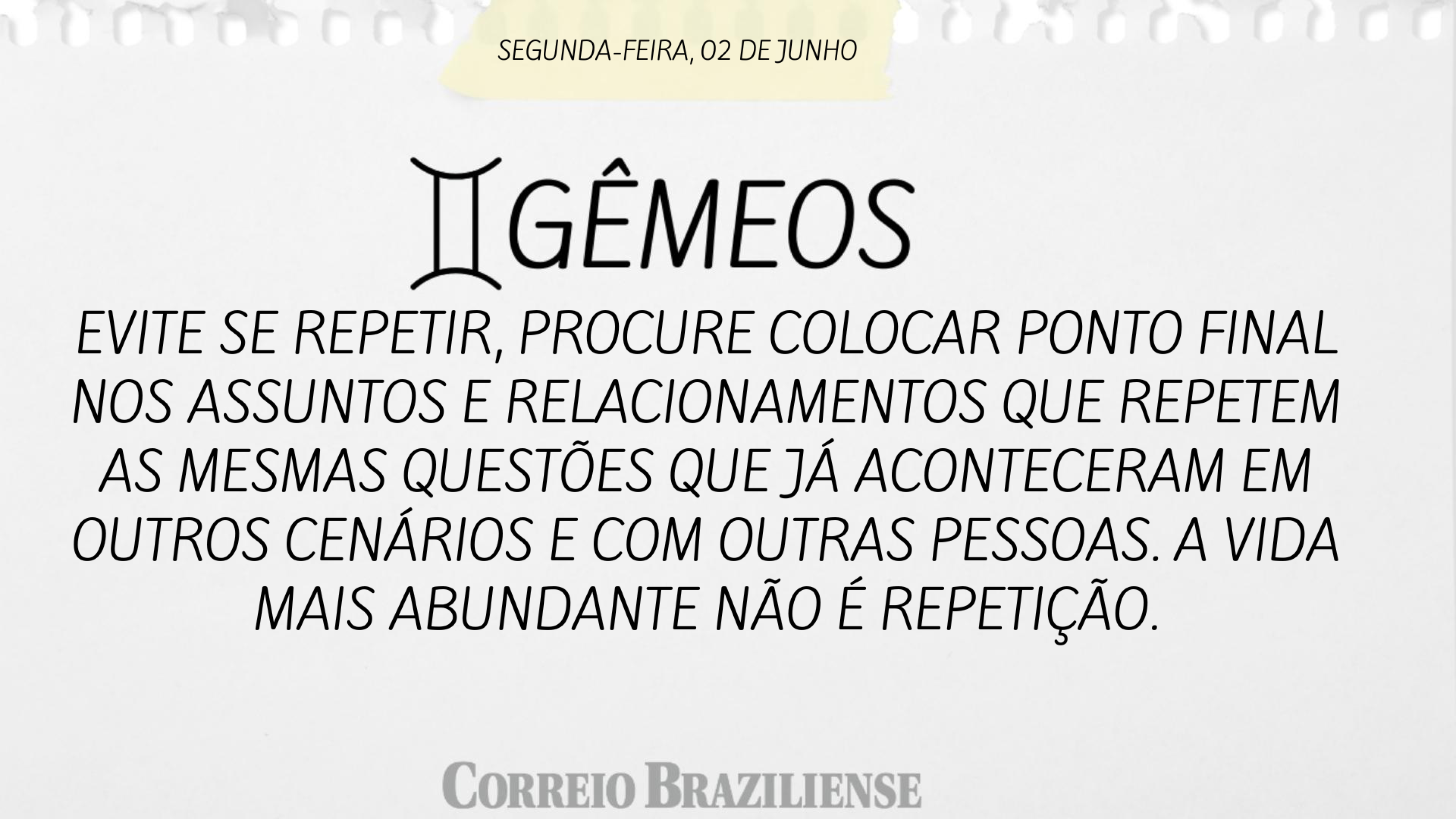 Hor&oacute;scopo desta segunda