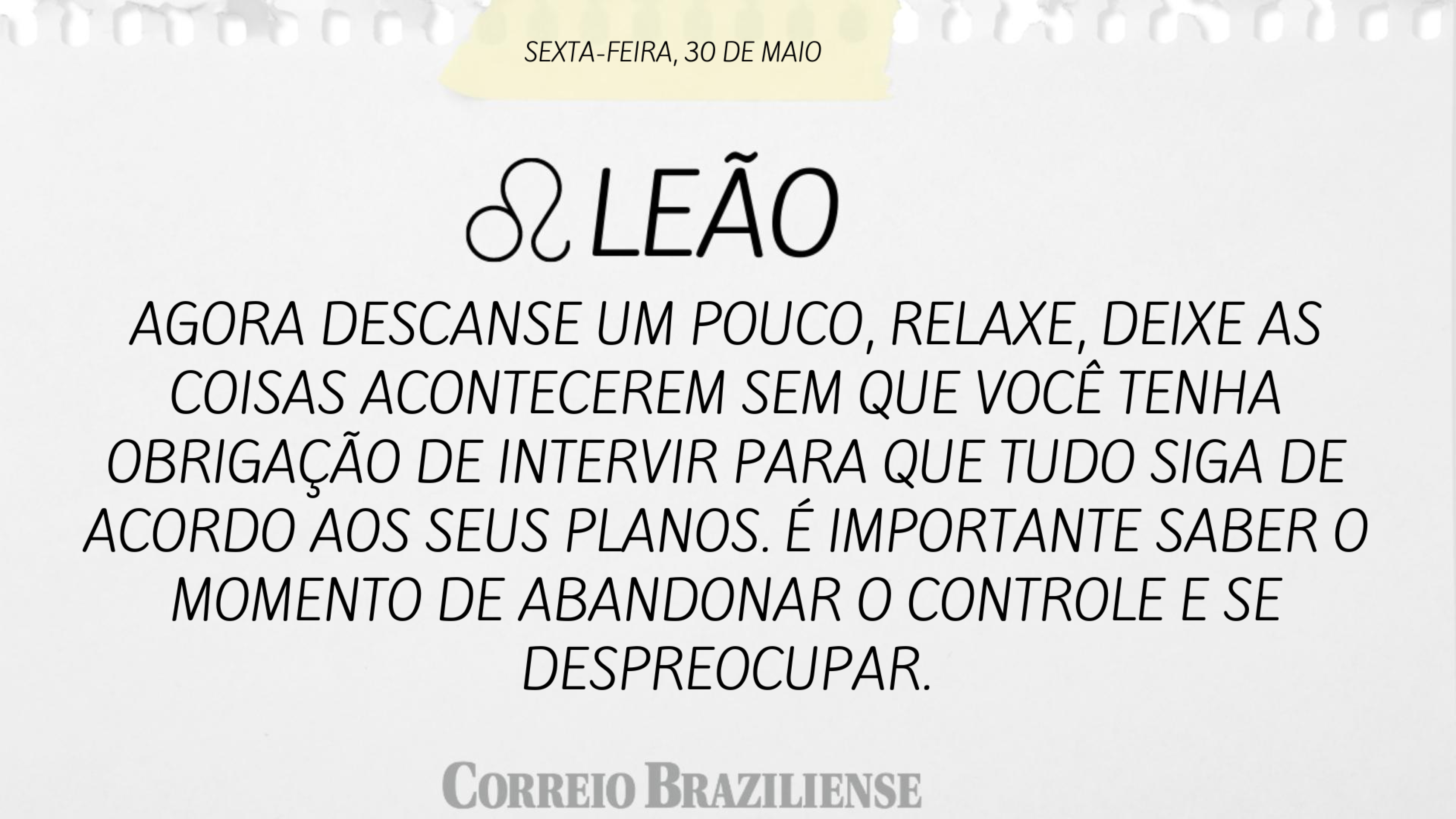 Horóscopo desta sexta-feira