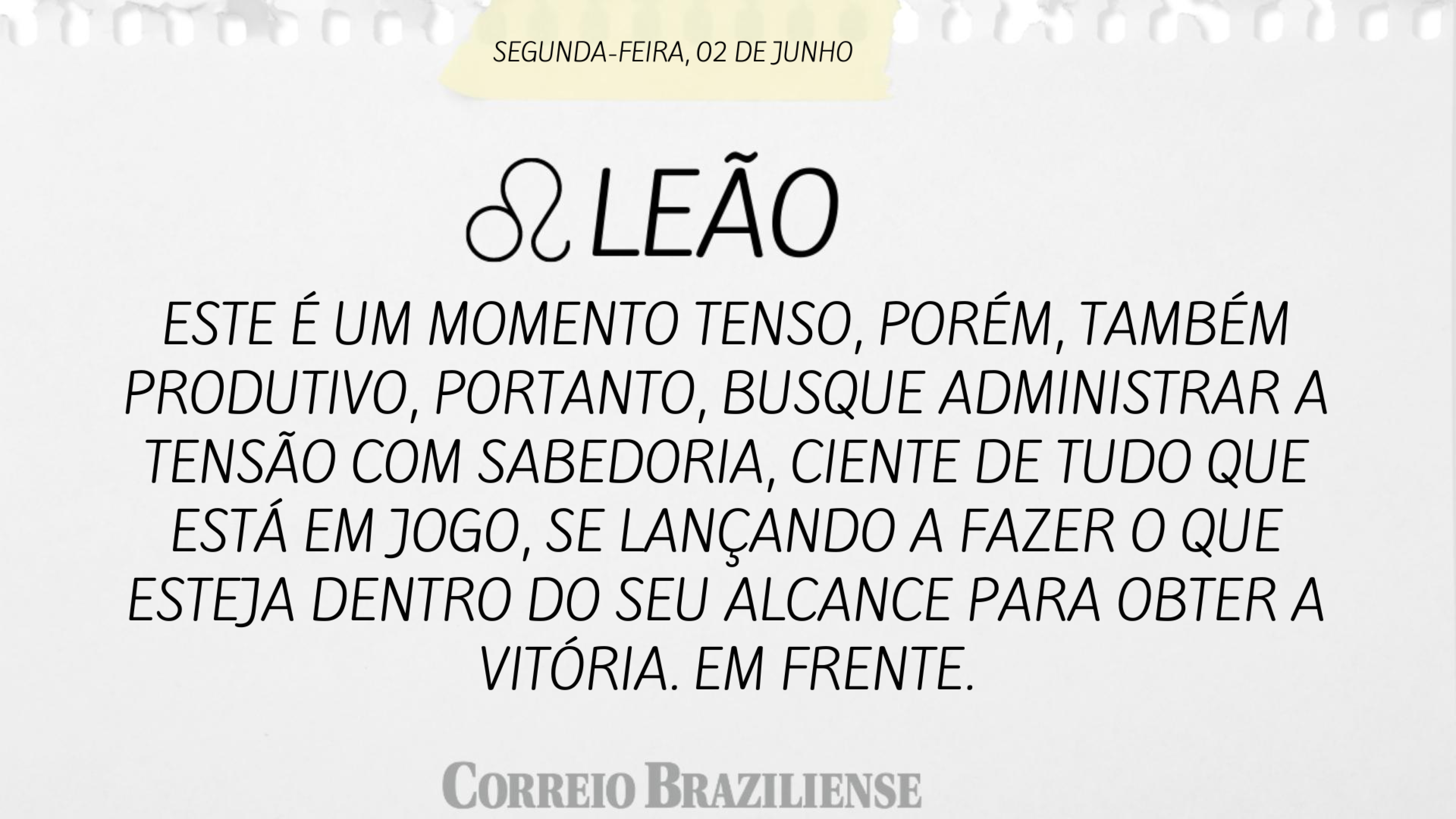 Hor&oacute;scopo desta segunda