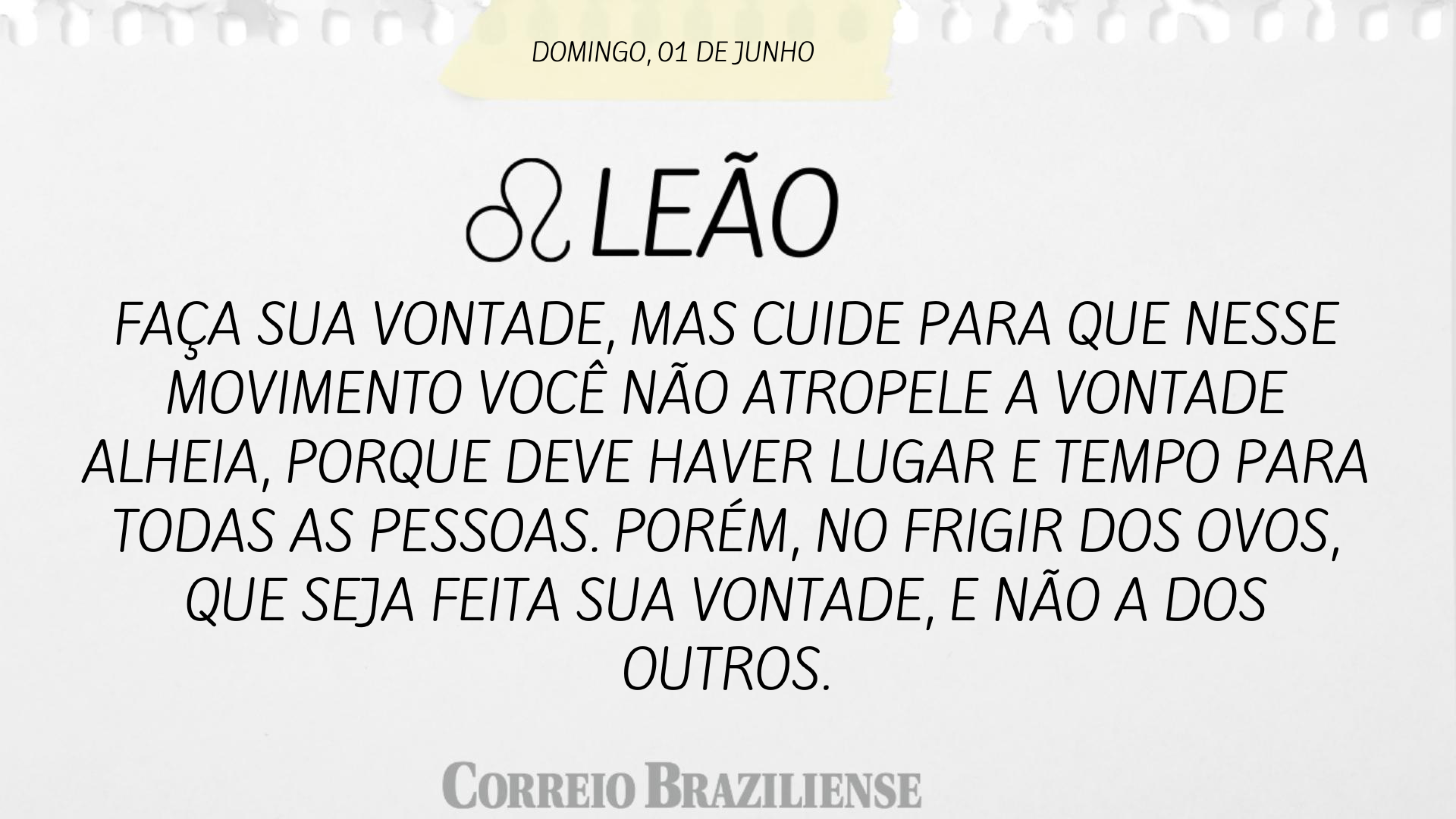 Hor&oacute;scopo deste domingo