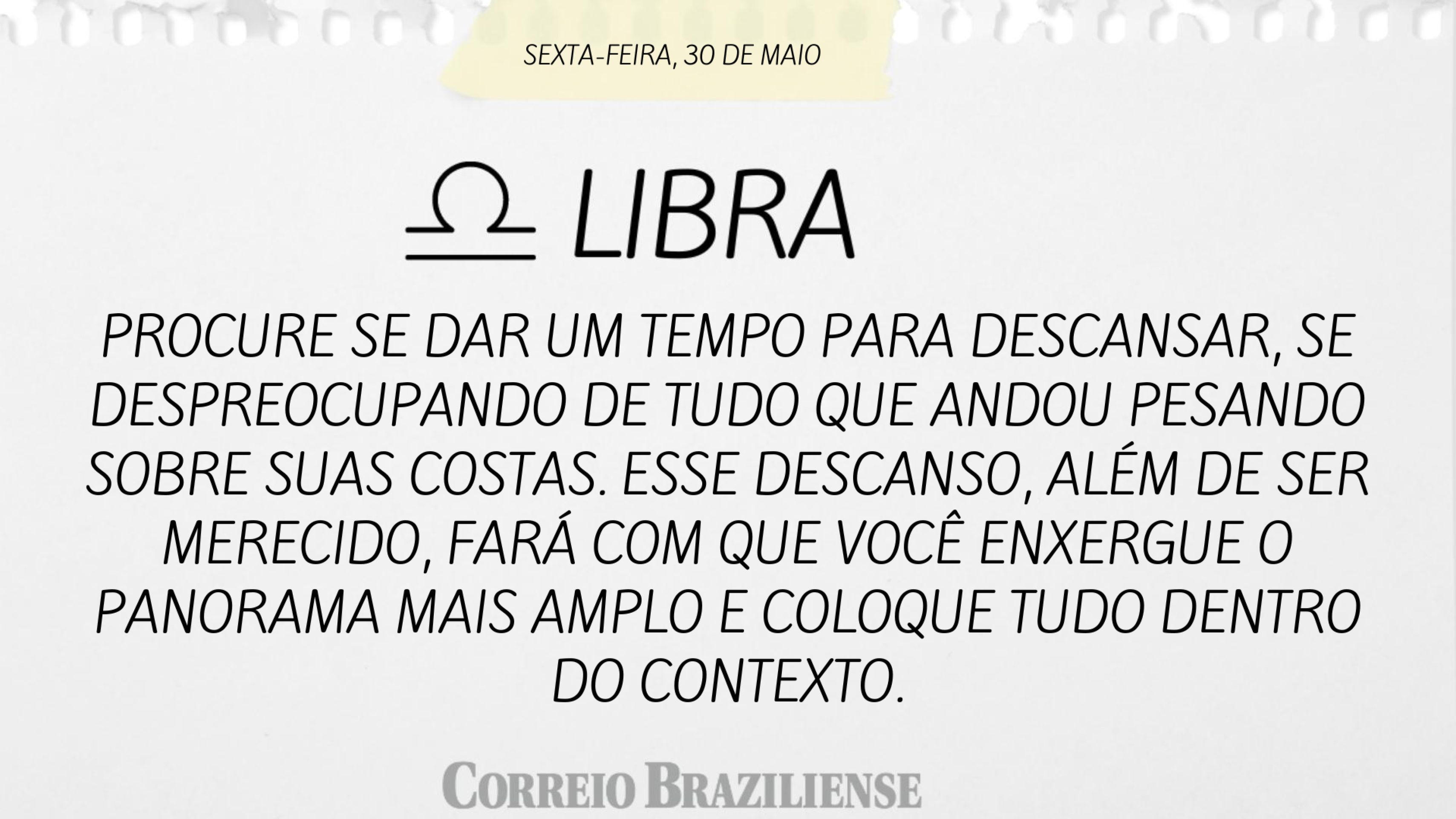 Horóscopo desta sexta-feira