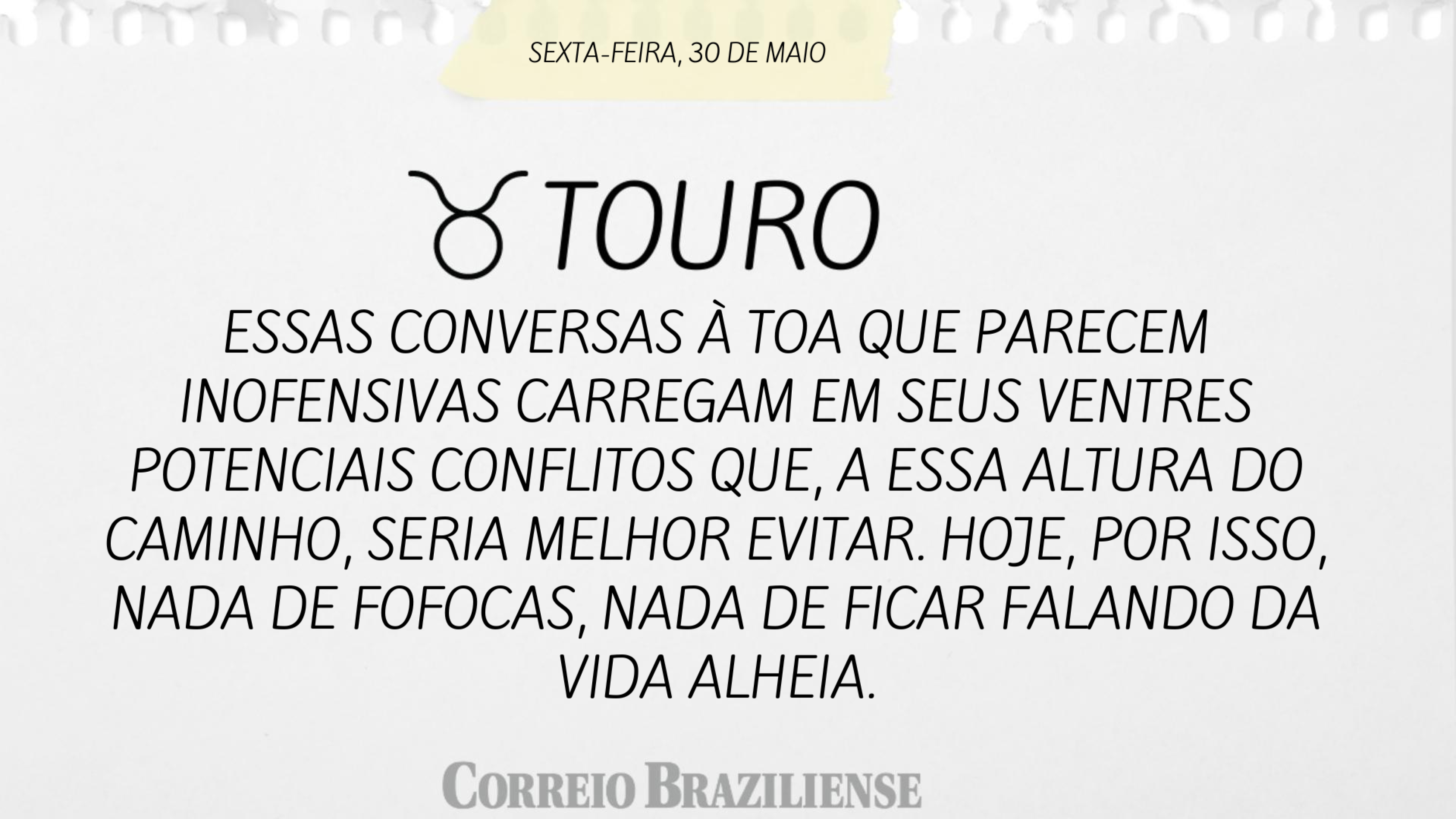 Horóscopo desta sexta-feira