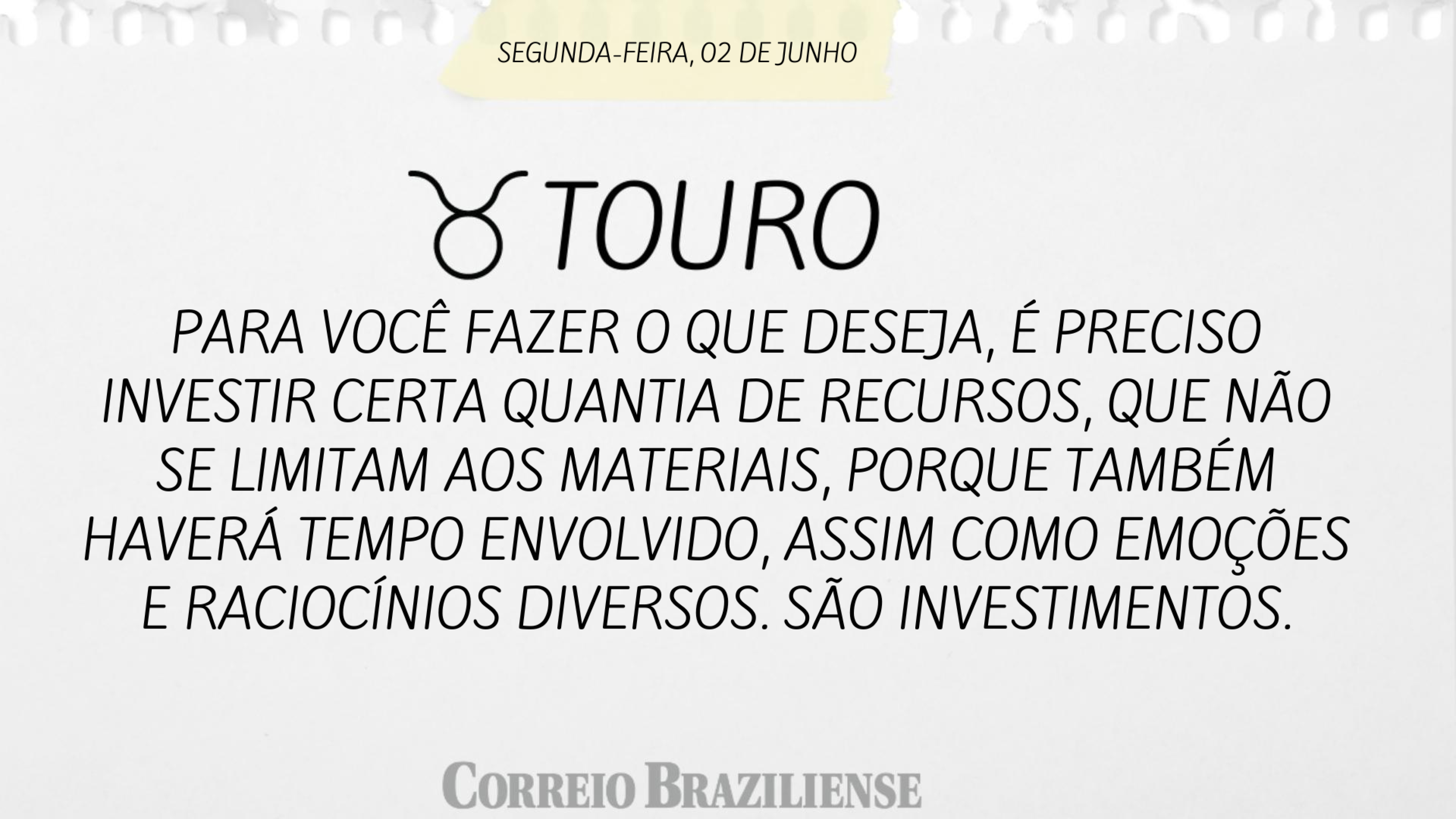 Hor&oacute;scopo desta segunda