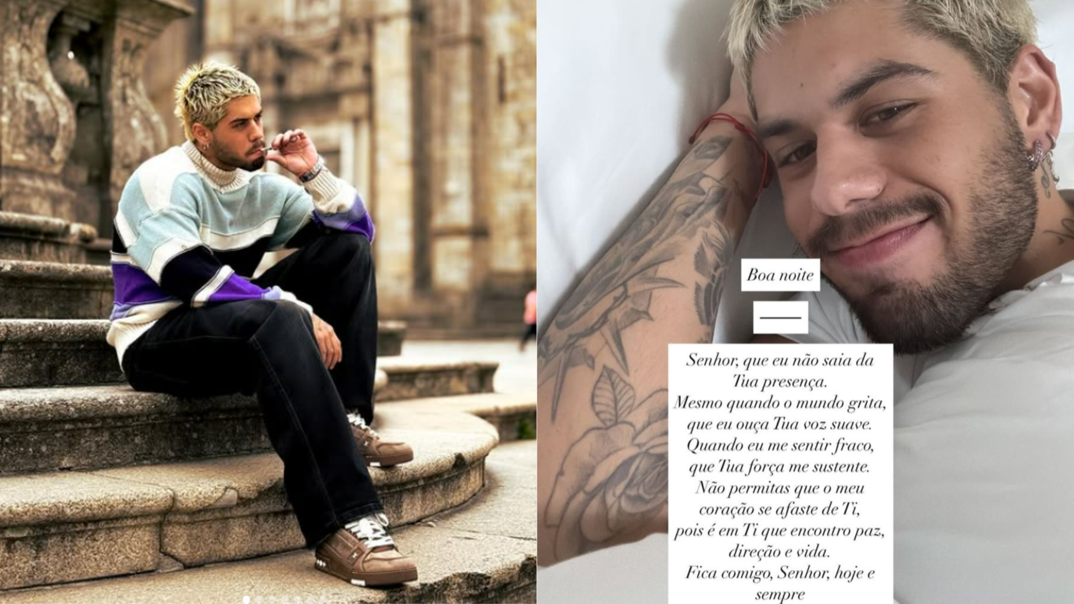 Solteiro, Zé Felipe pede forças em oração após fim com Virginia Fonseca