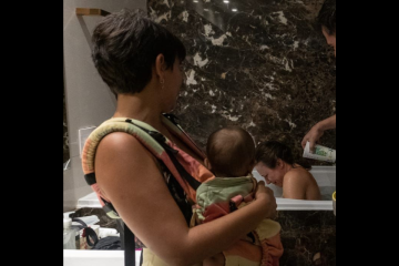 Carina Alves Cavalcante é a criadora da Mãe Acalanto e presta consultorias para mães além de assistência e doulagem -  (crédito: material cedido ao Correio)