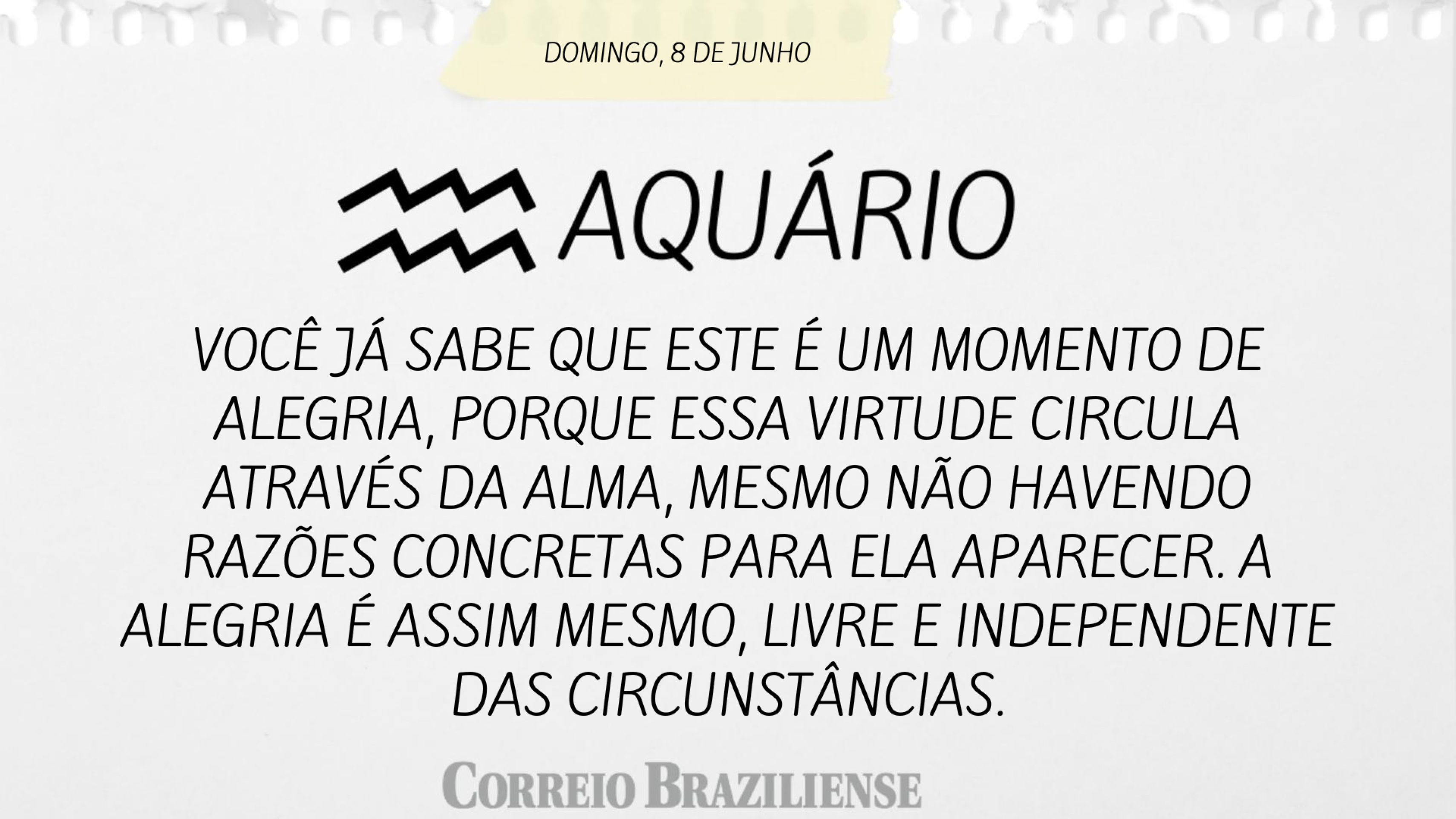 AQUÁRIO | 8 DE JUNHO