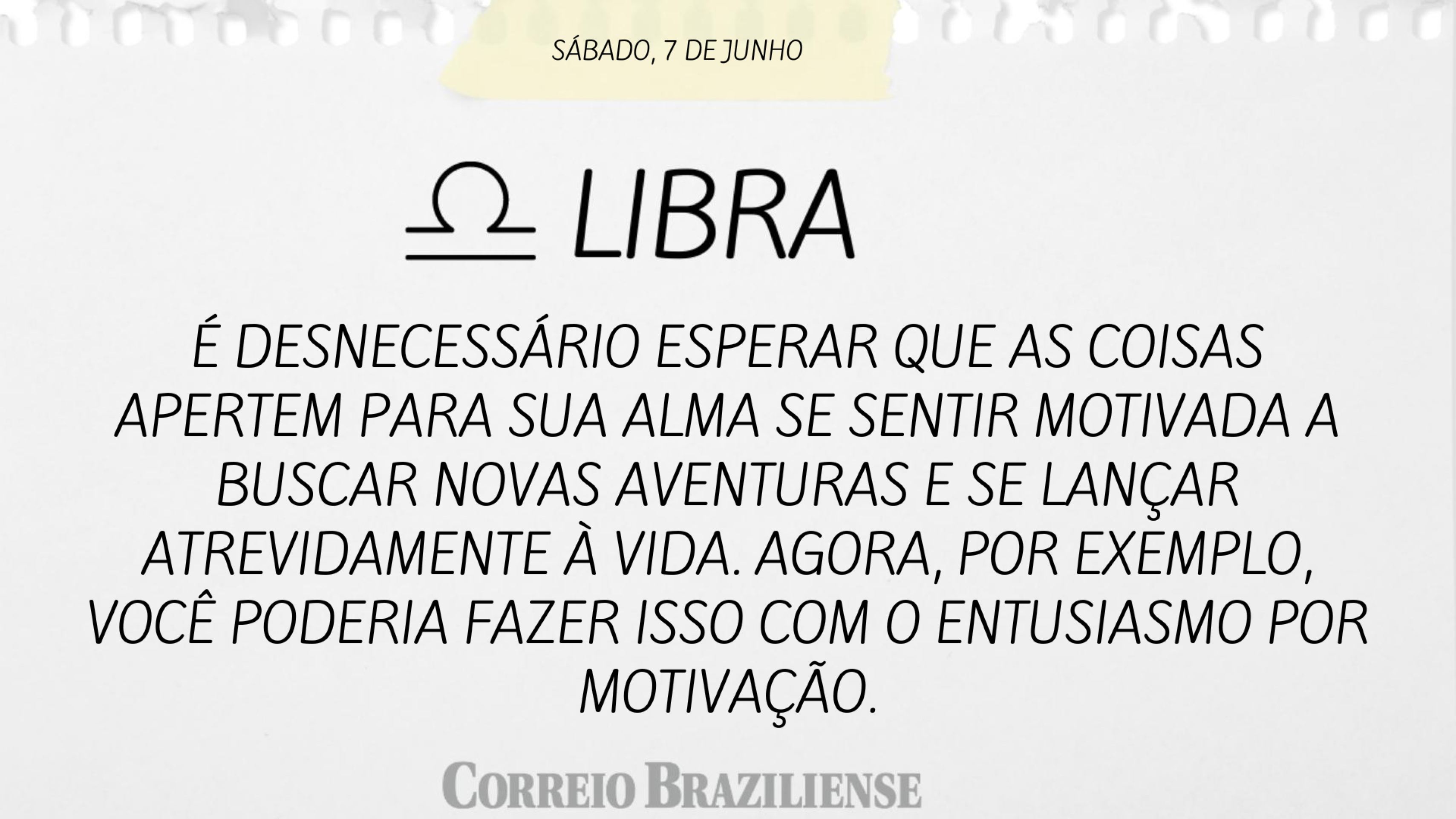 LIBRA | 7 DE JUNHO