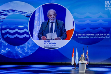 Lula critica países ricos e reforça compromissos ambientais em fórum em Mônaco -  (crédito: Foto: Ricardo Stuckert)