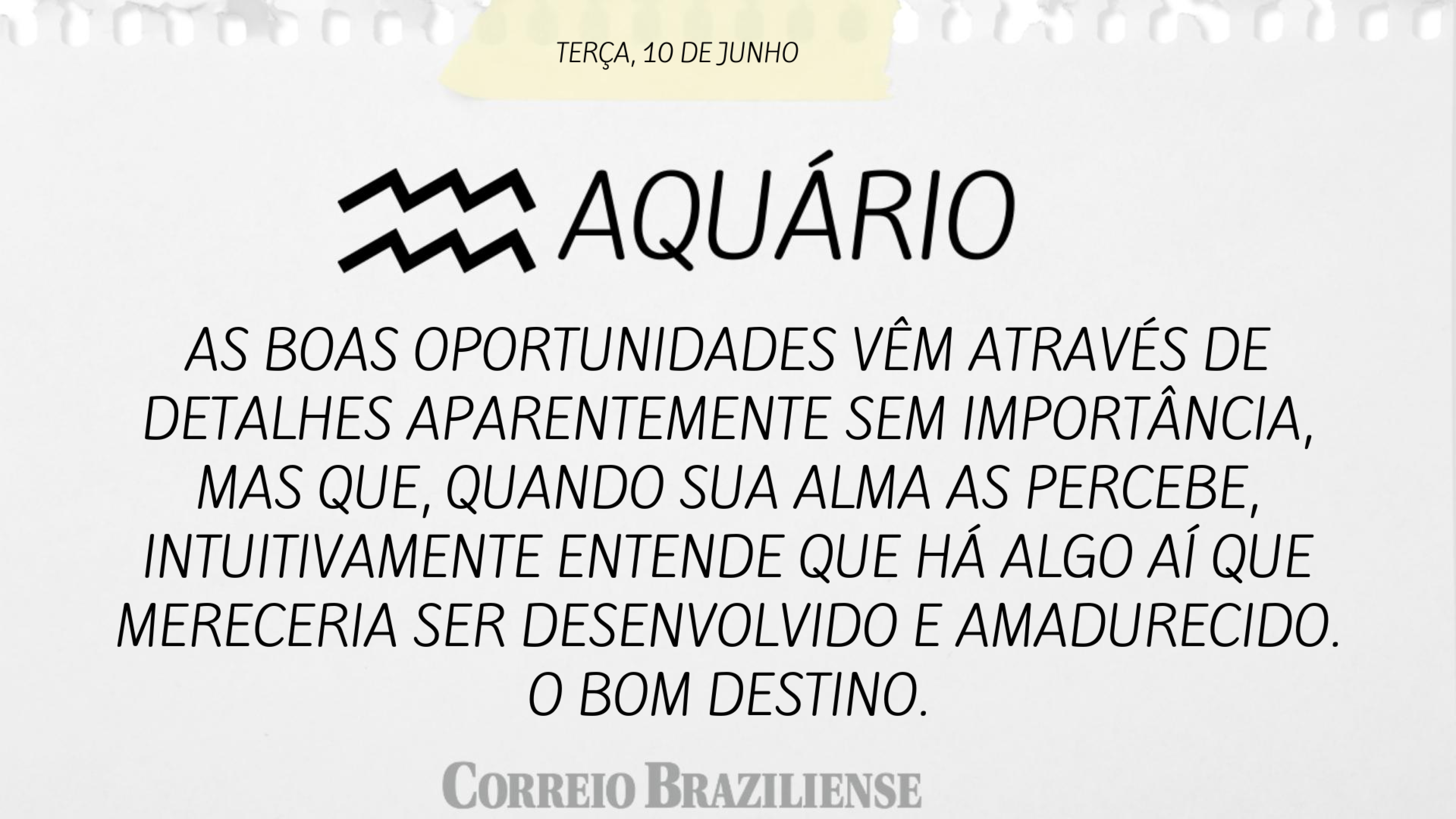 AQUÁRIO | 10 DE JUNHO
