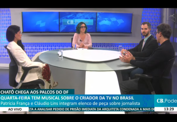 Cláudio Lins e Patrícia França, atores do musical Chatô & Os Diários Associados -  (crédito: cb.poder)