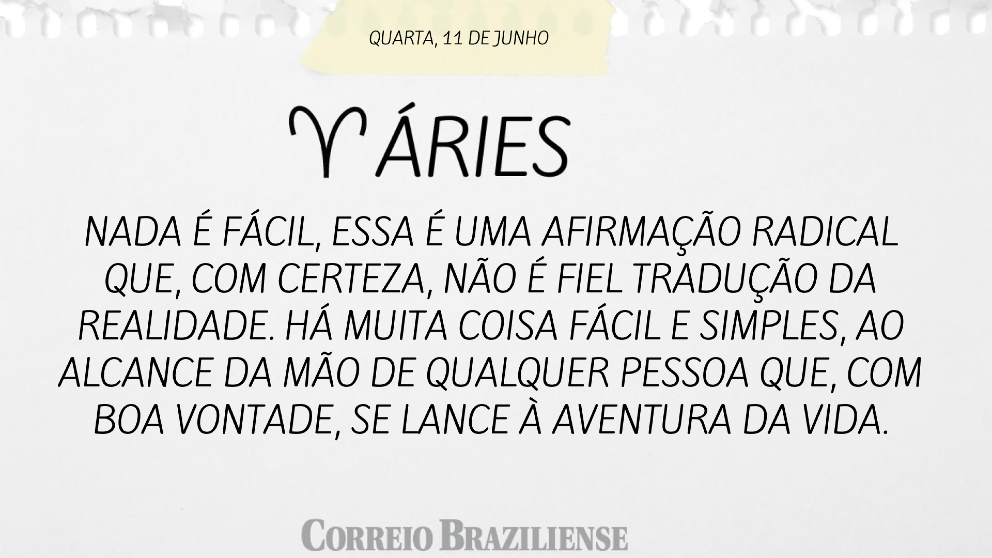 ÁRIES | 11 DE JUNHO 