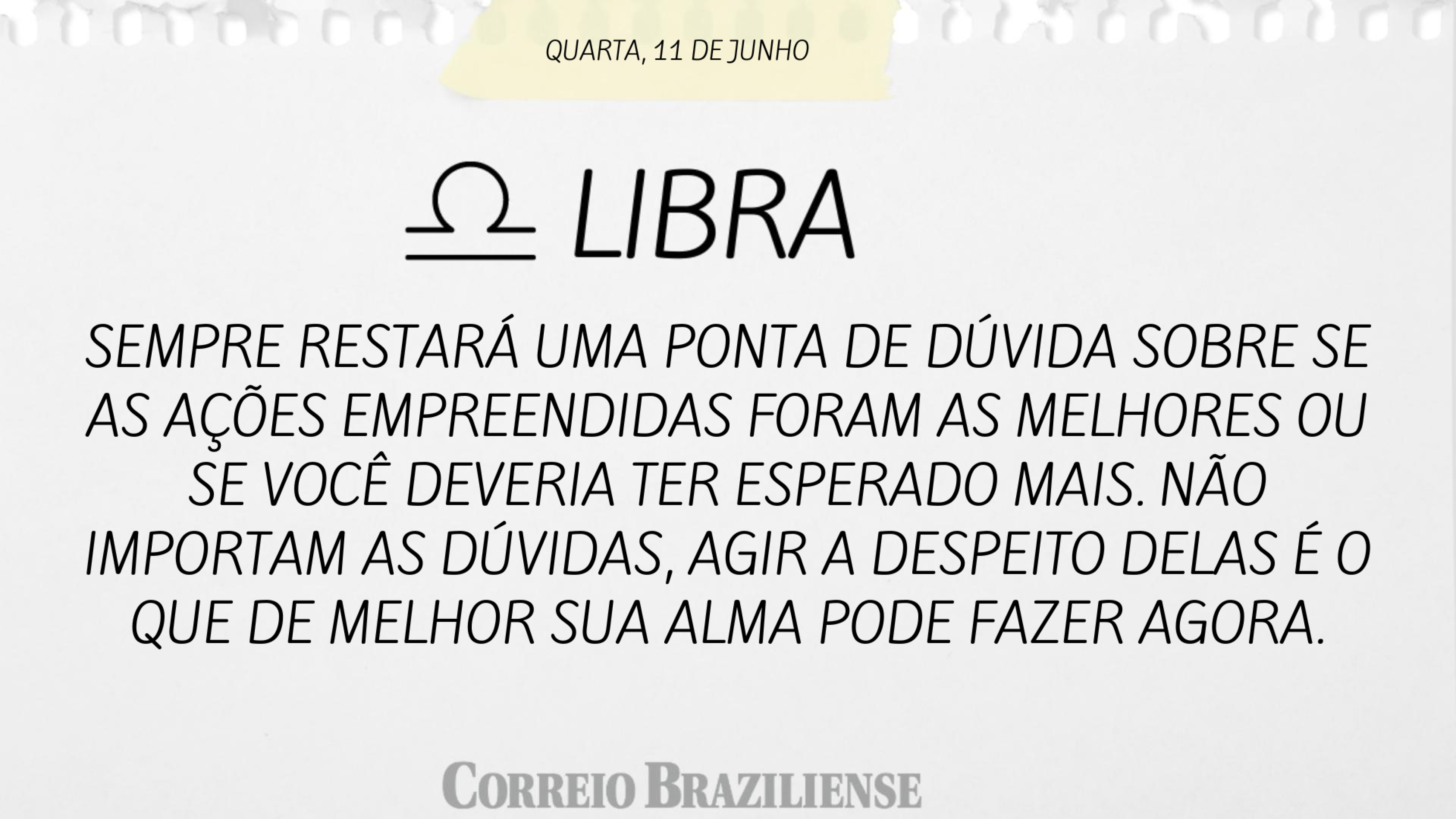 LIBRA | 11 DE JUNHO 