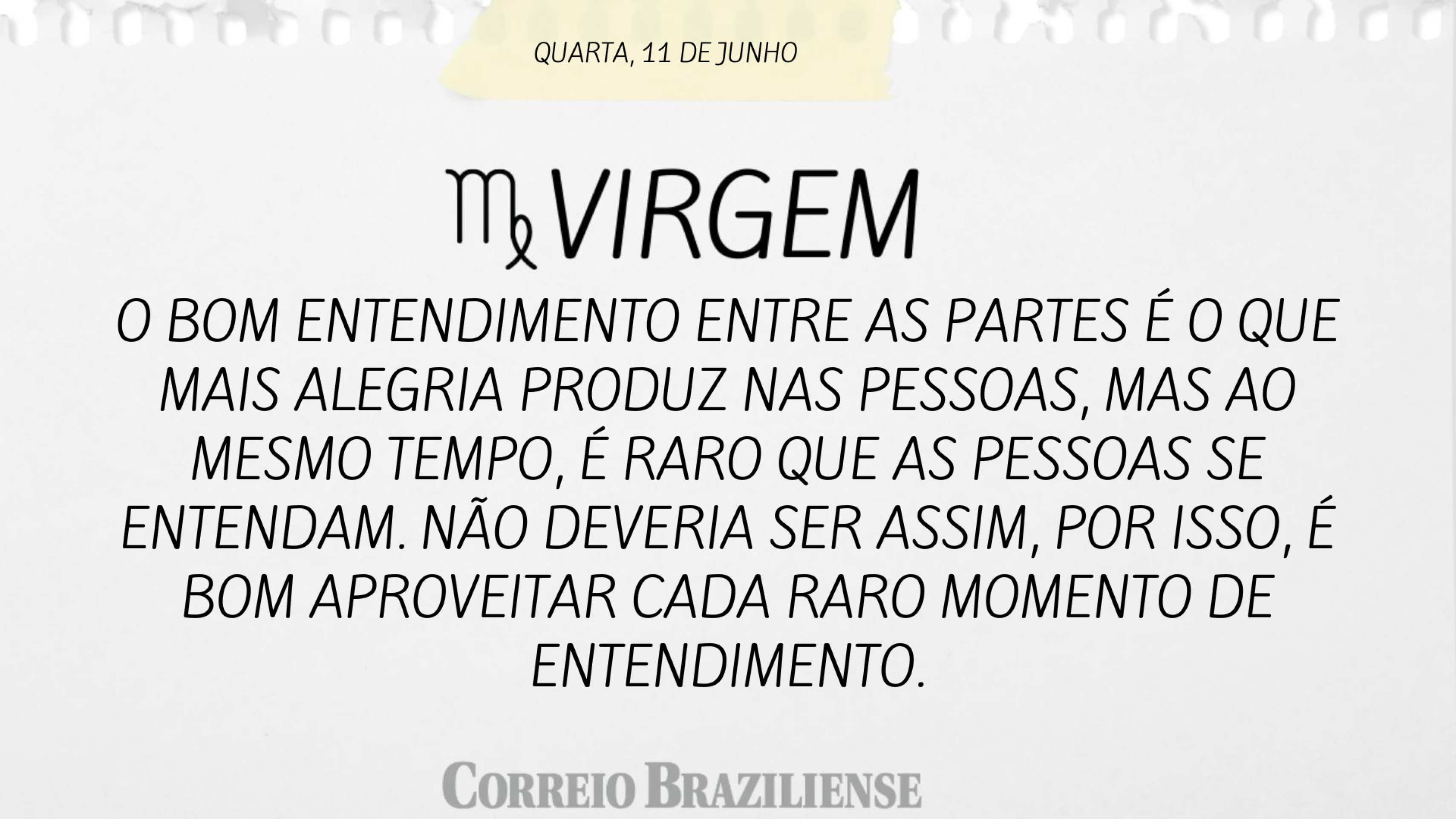 VIRGEM | 11 DE JUNHO 