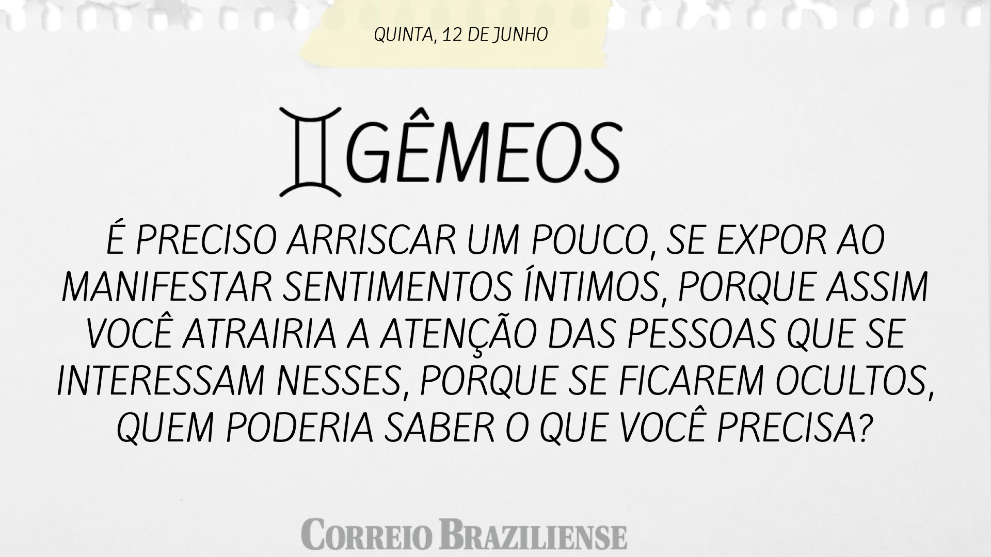 GÊMEOS | 12 DE JUNHO