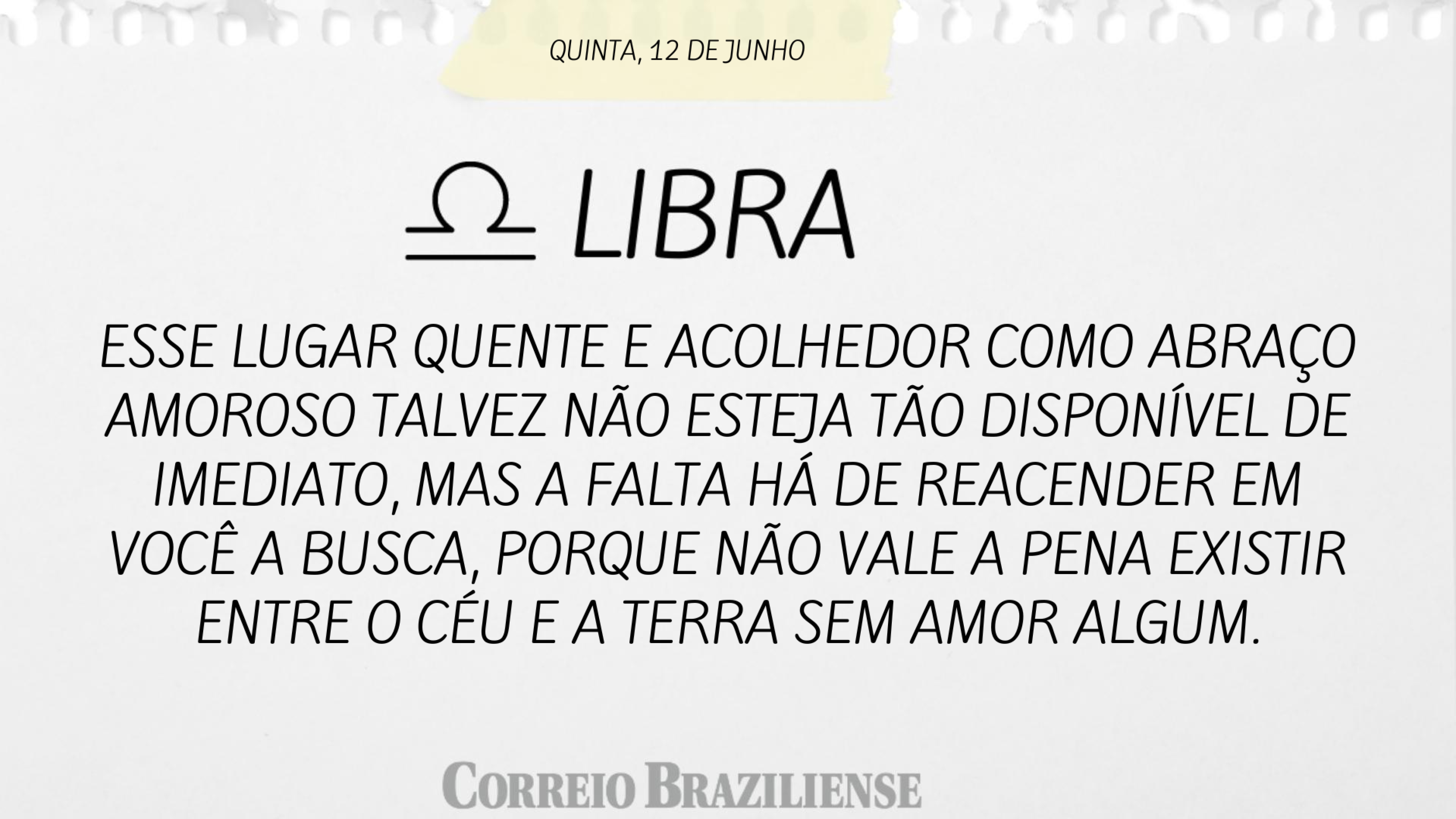 LIBRA | 12 DE JUNHO