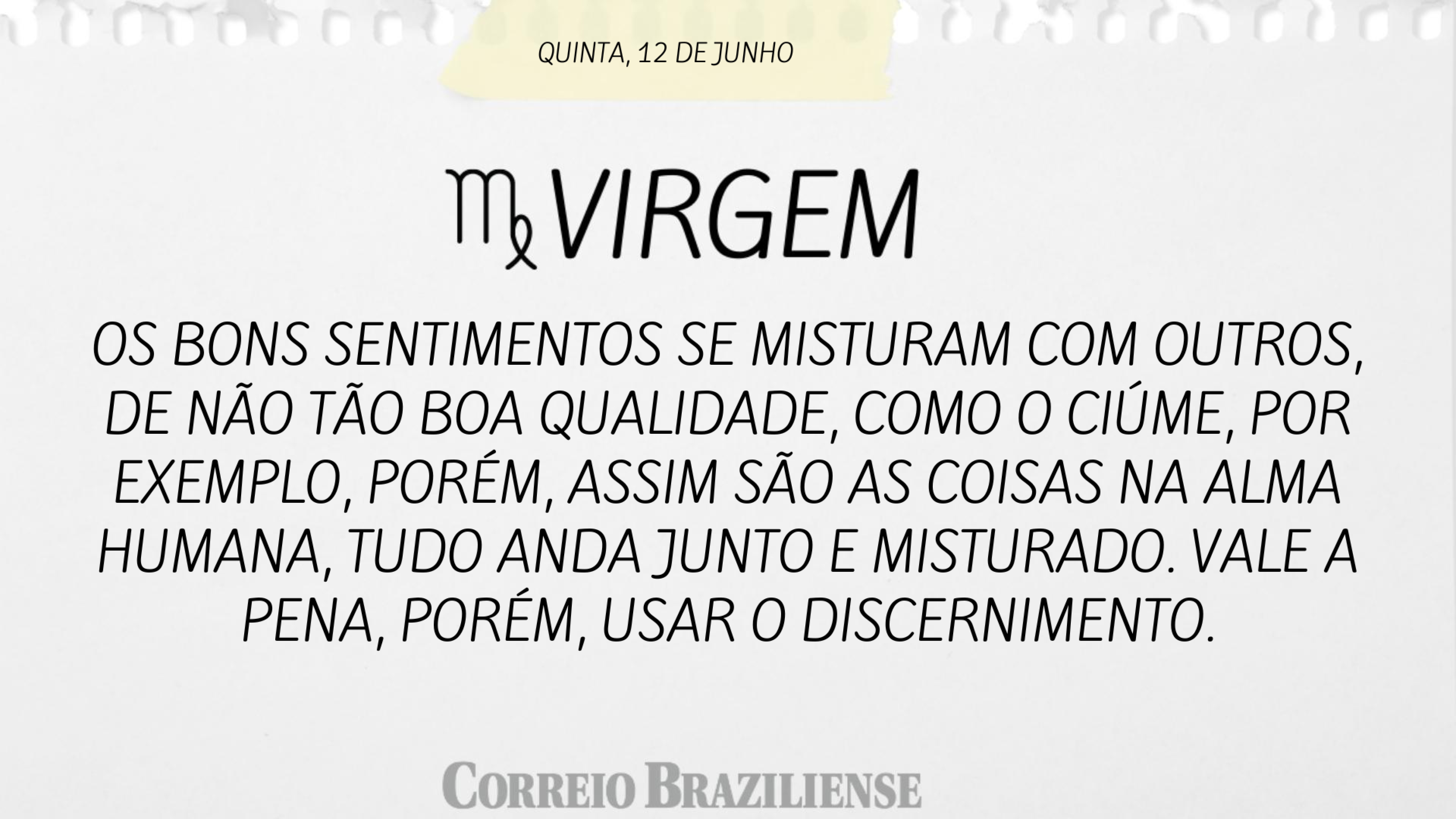 VIRGEM | 12 DE JUNHO