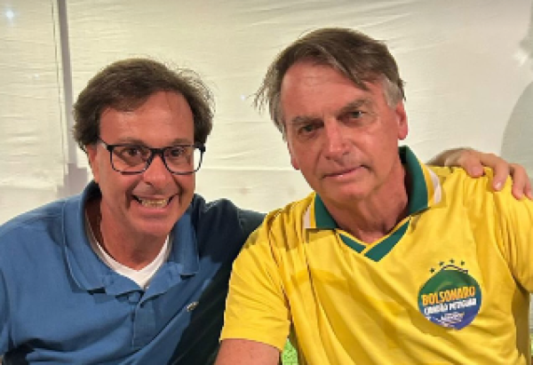 Gilson Machado esteve nesta quinta-feira (12/6) com o ex-presidente Jair Bolsonaro em Natal - (crédito: Reprodução Instagram @Gilsonmachadoneto)