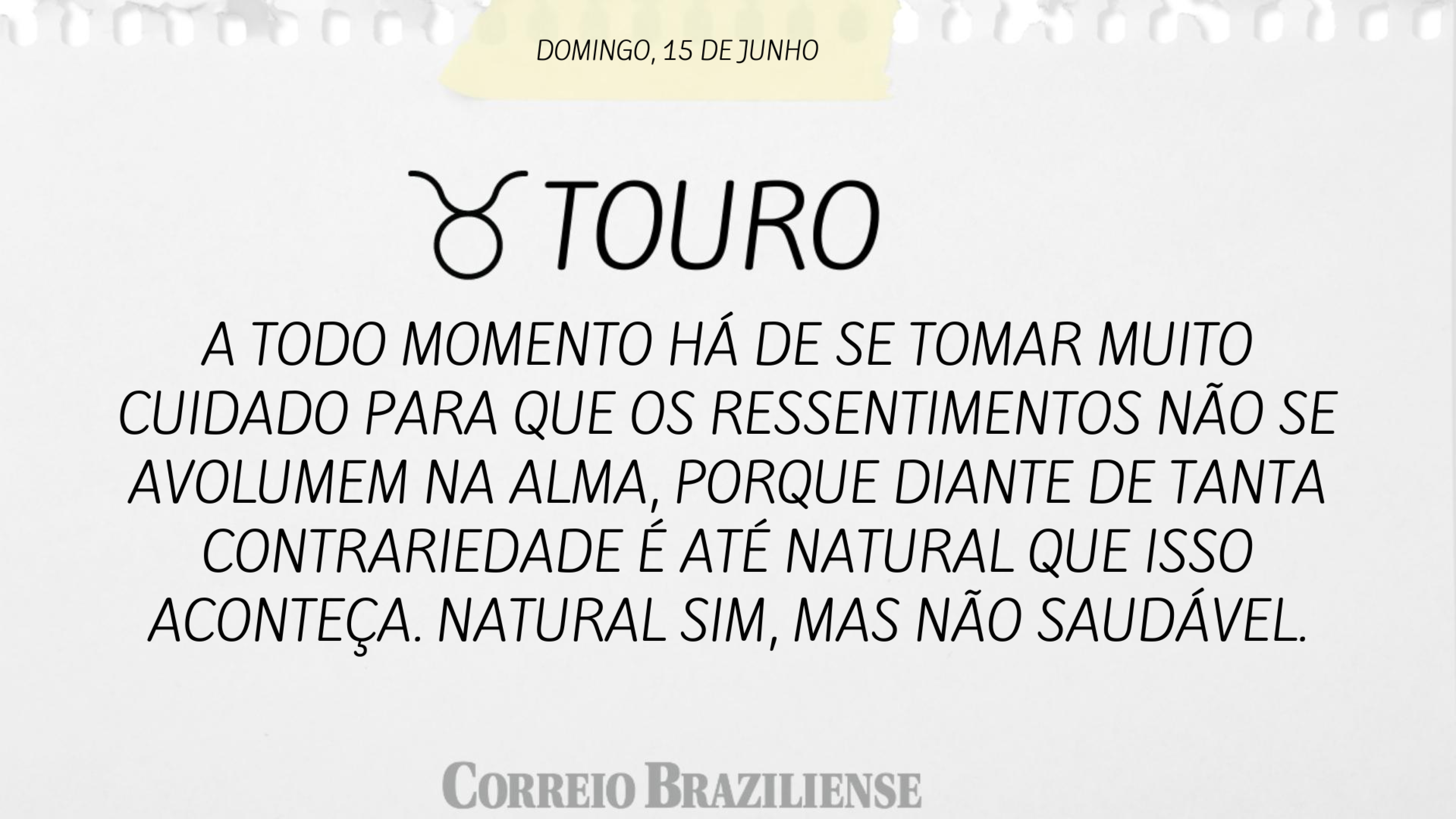TOURO | 15 DE JUNHO