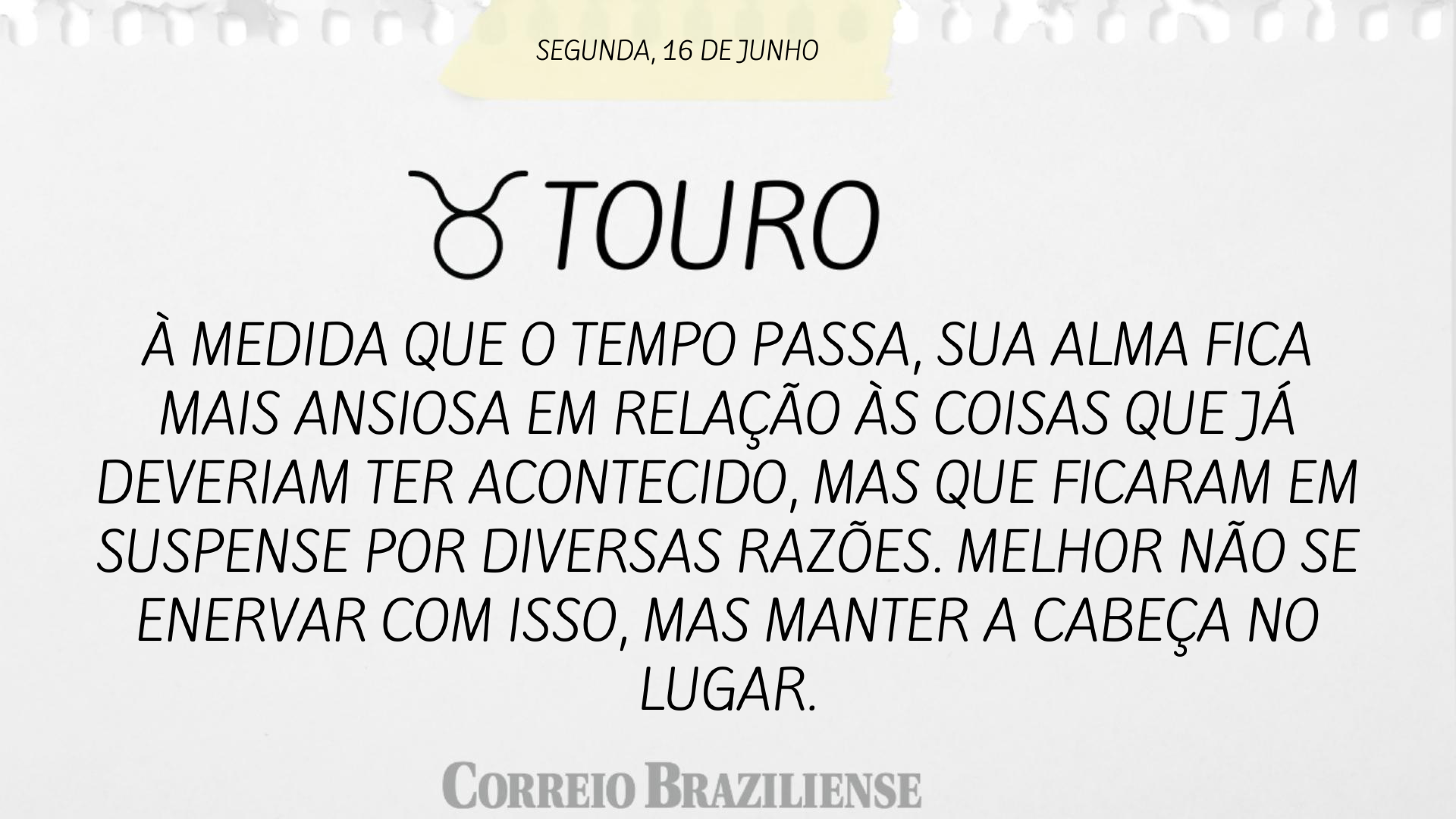 TOURO | 16 DE JUNHO