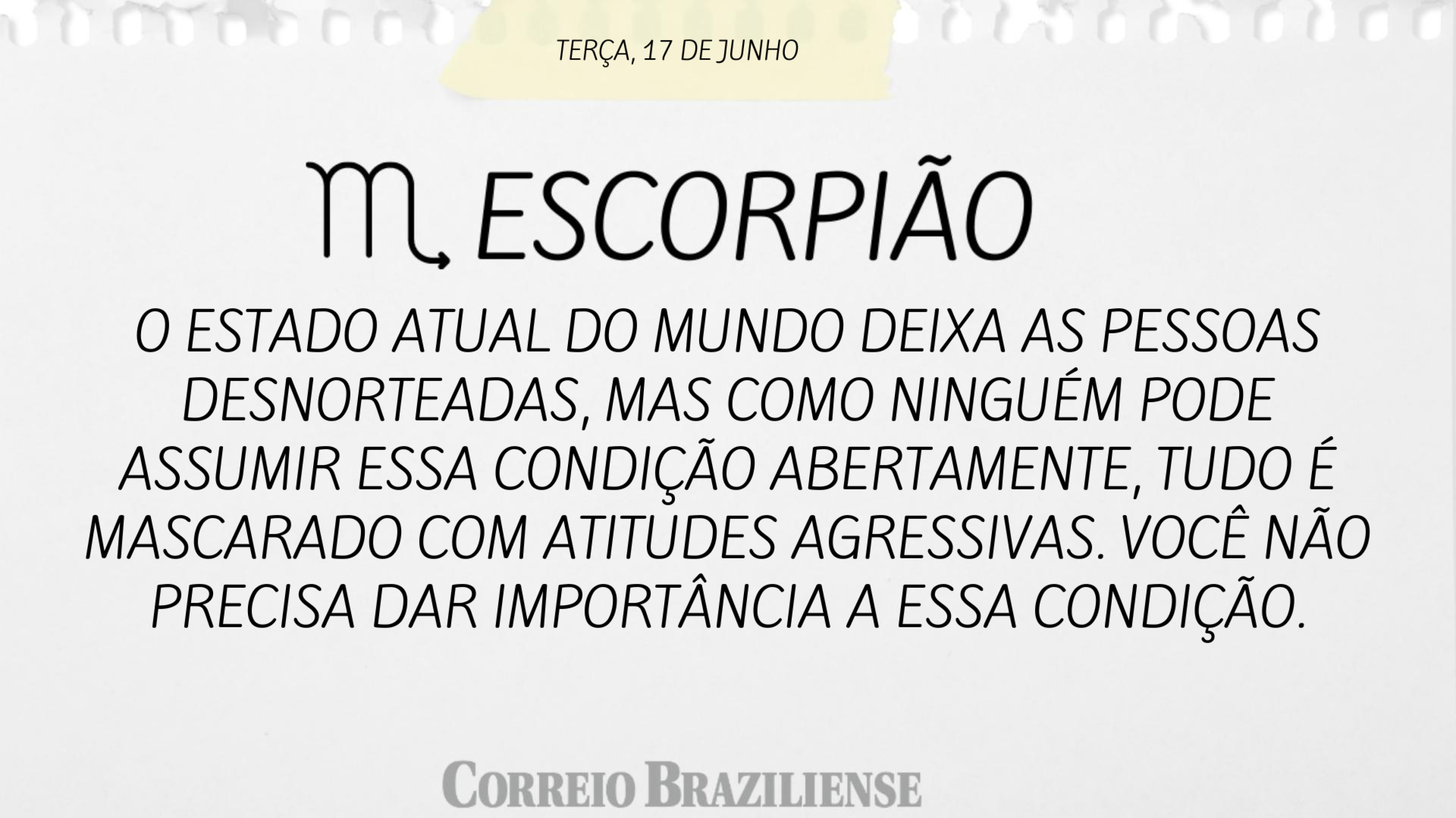 Hor&oacute;scopo 17/06/2025