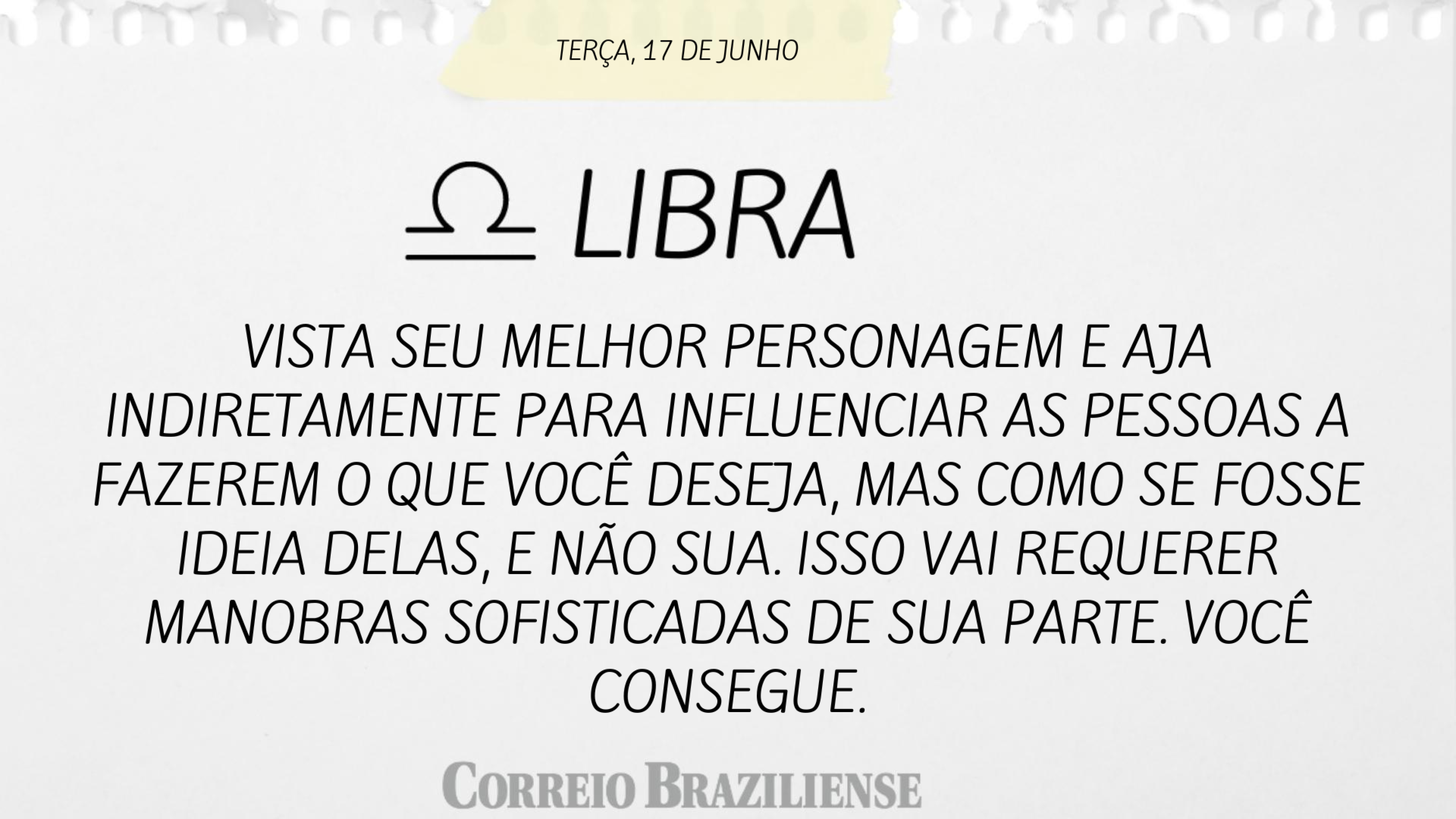 Hor&oacute;scopo 17/06/2025