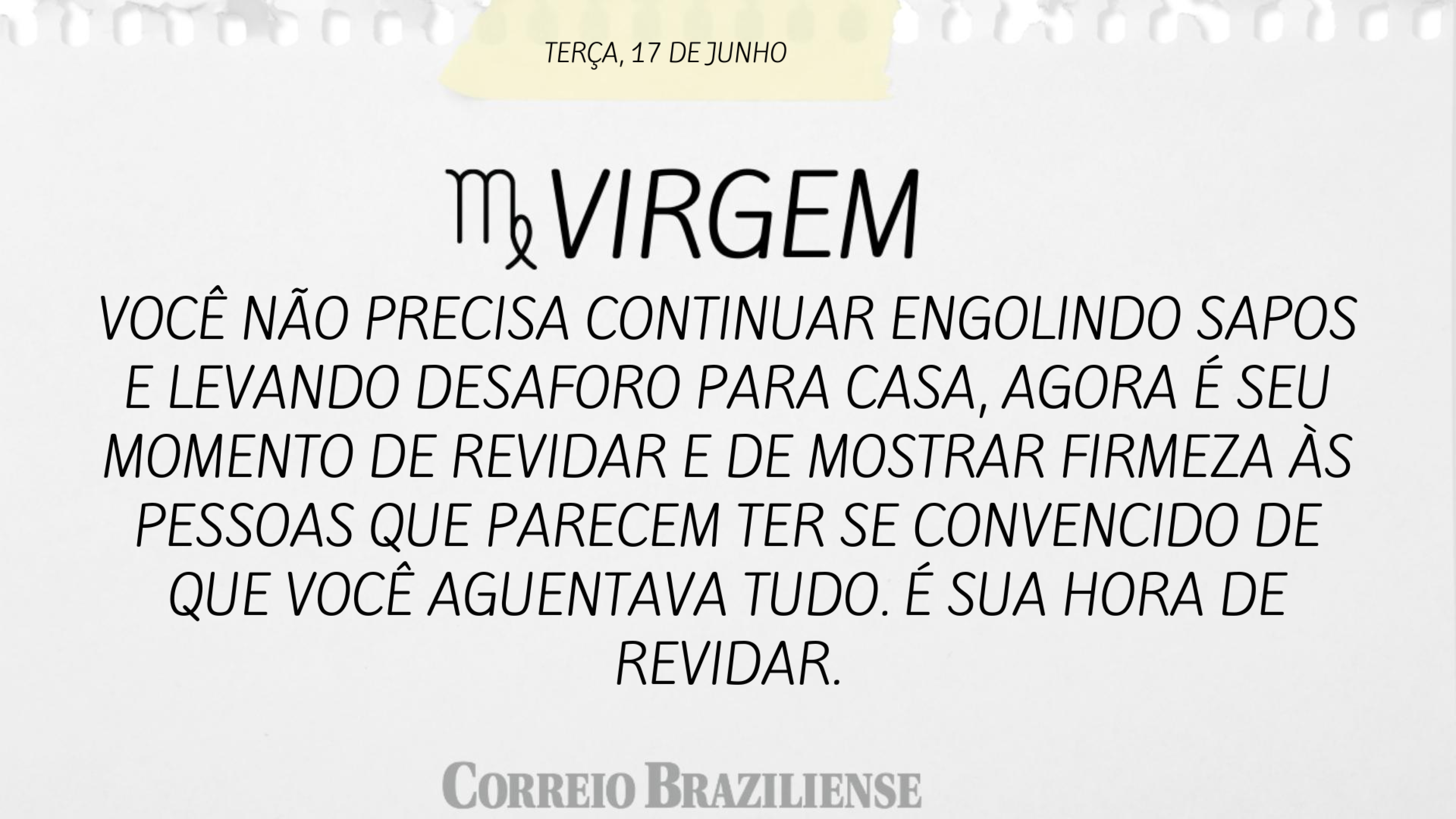 Hor&oacute;scopo 17/06/2025